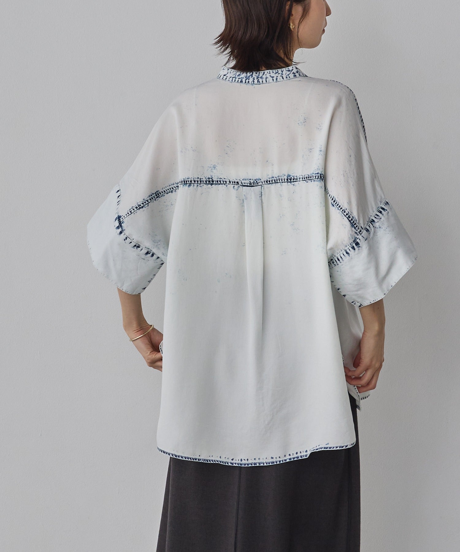 TENCEL DENIM HALF SLEEVE OVERSHIRT