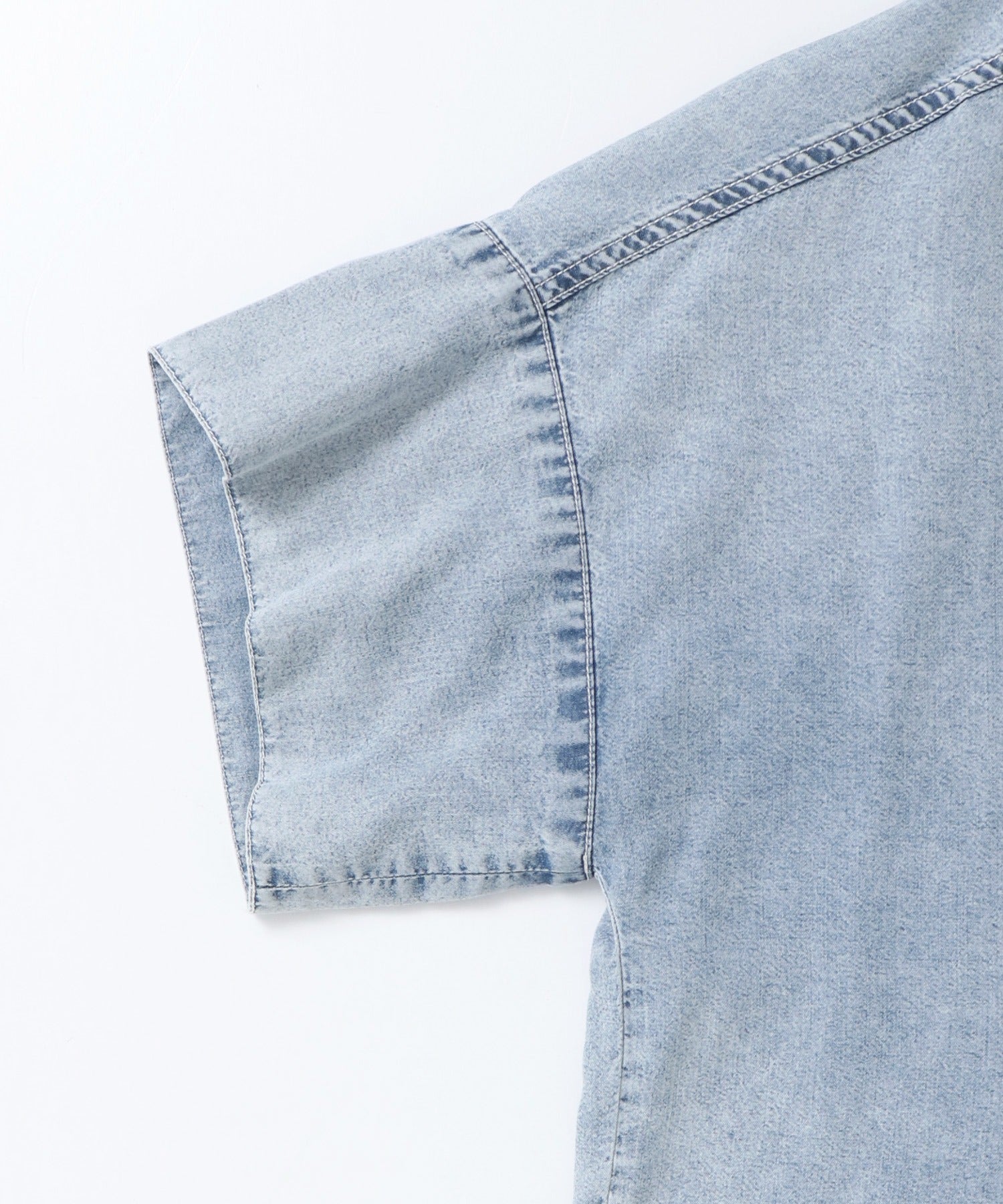 TENCEL DENIM HALF SLEEVE OVERSHIRT