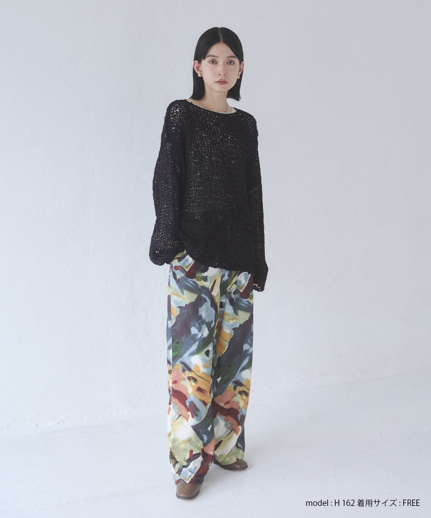 ペーパーヤーン 透かし編みニット