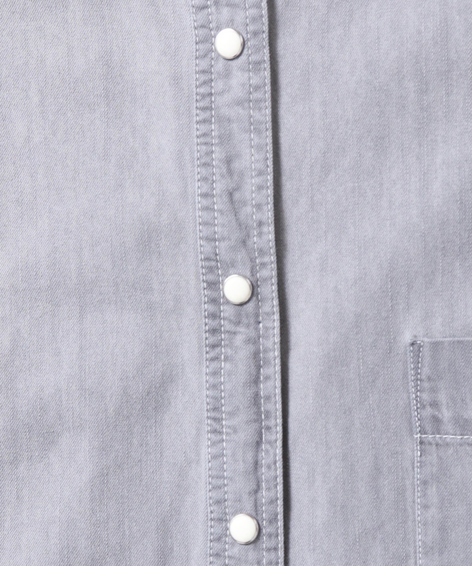 【WEB限定/別注】 バンドカラー オーバーサイズ デニムシャツ