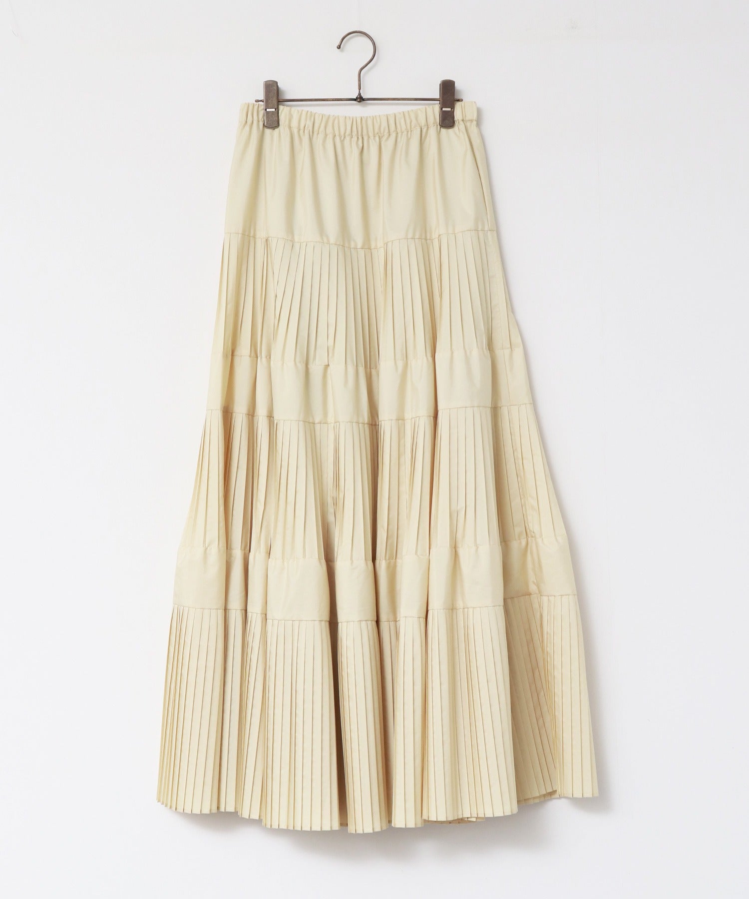 PLEATED TIERED SKIRT