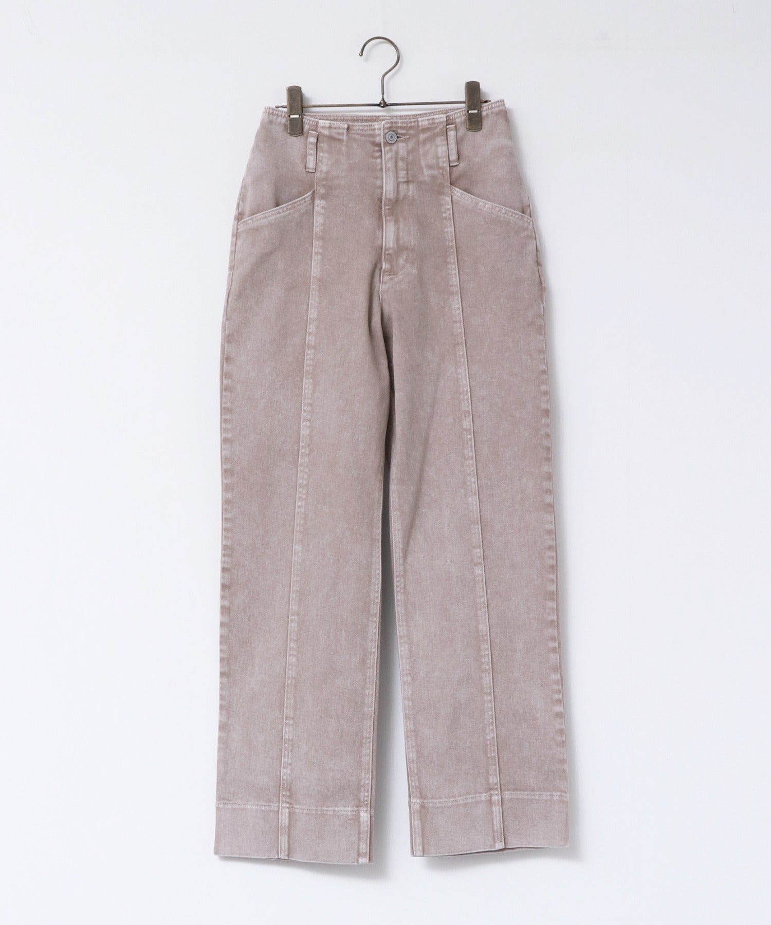 DENIM/TWILL STRAIGHT PANTS