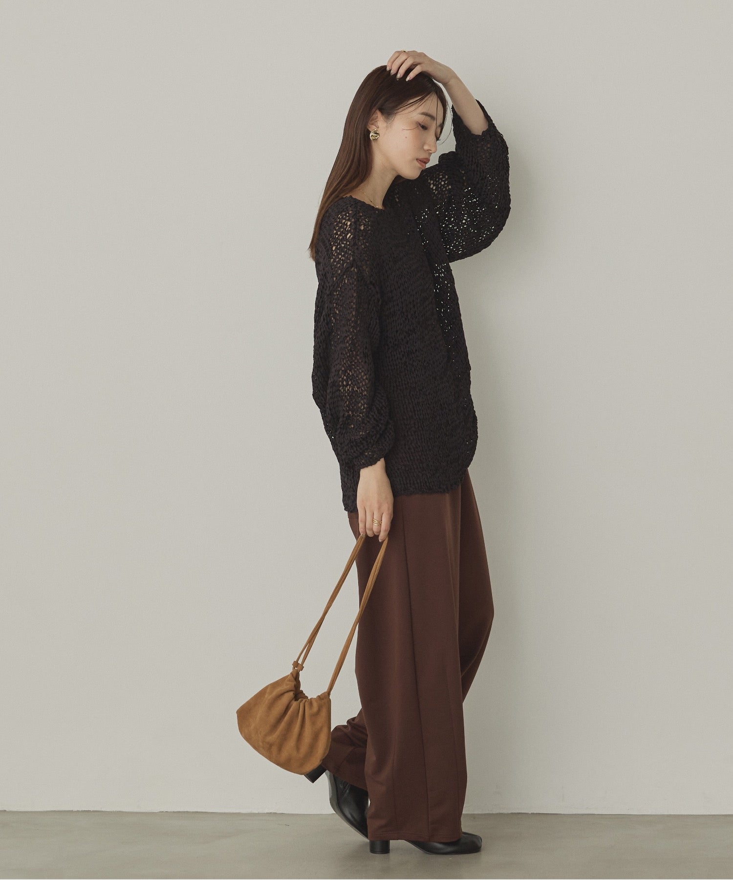 PAPER YARN OPENWORK KNIT