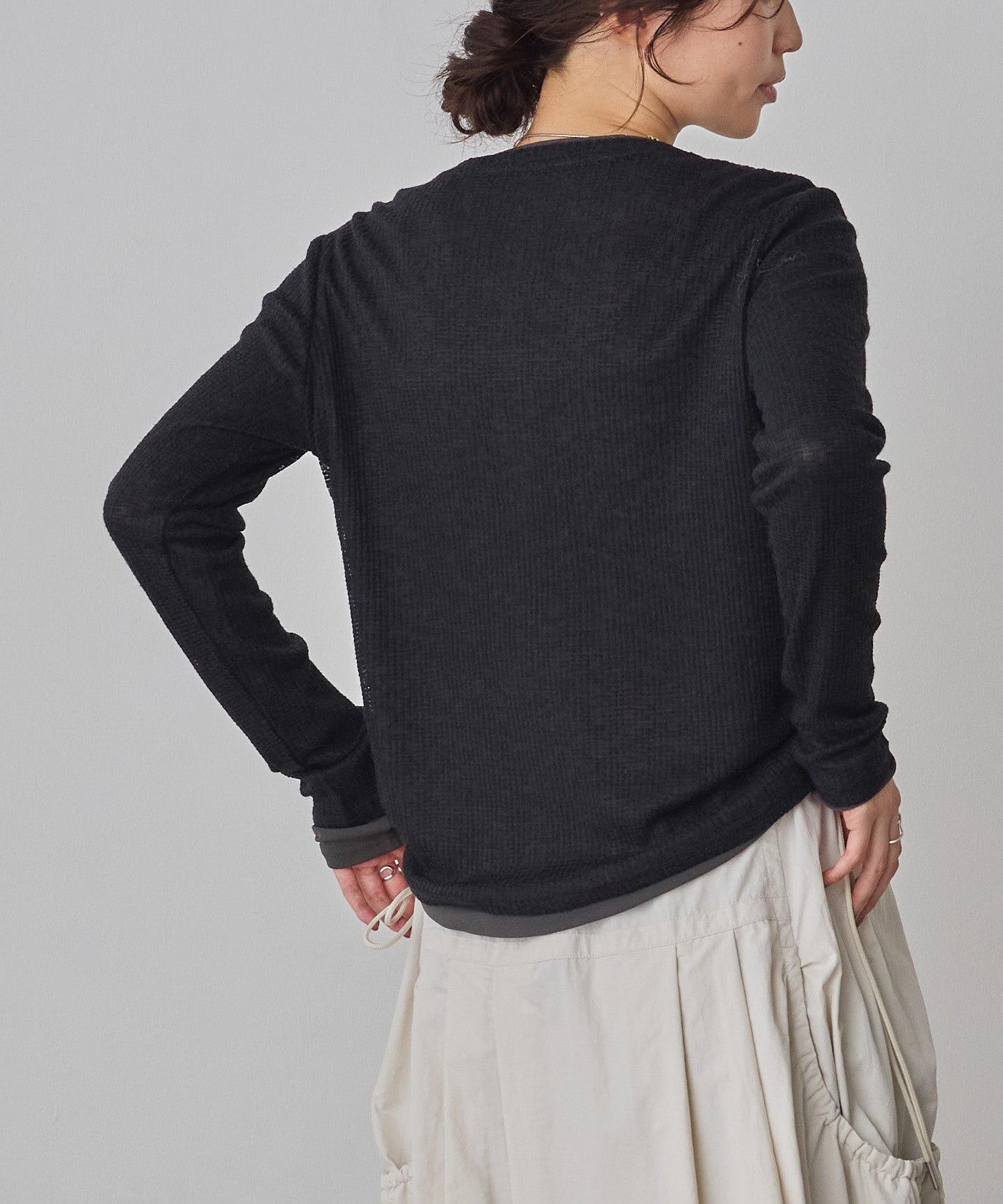 HENRY NECK LAYERED SHEER TOPS