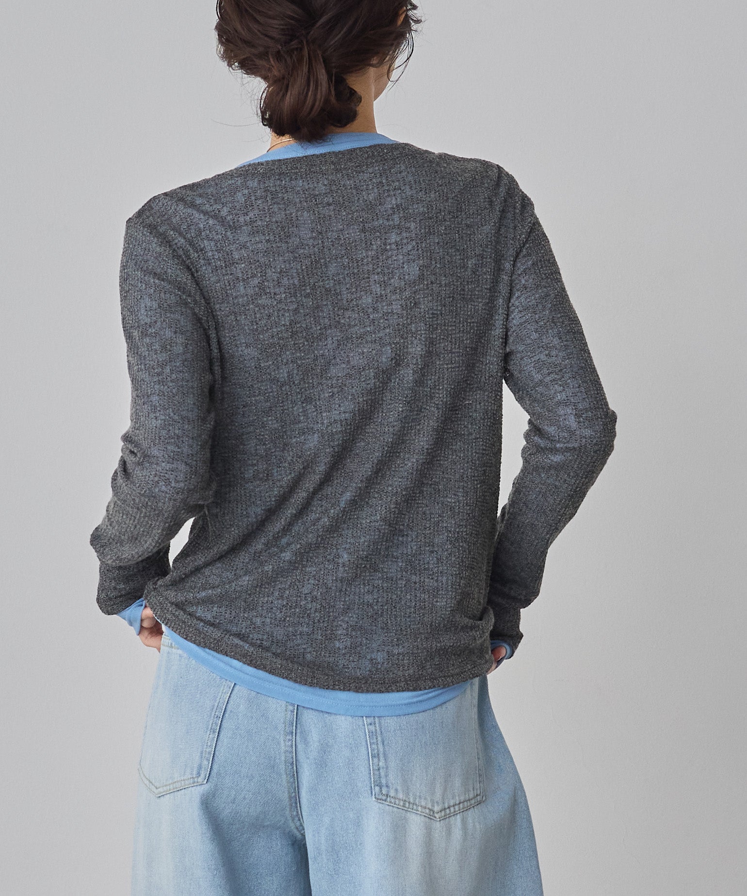 HENRY NECK LAYERED SHEER TOPS