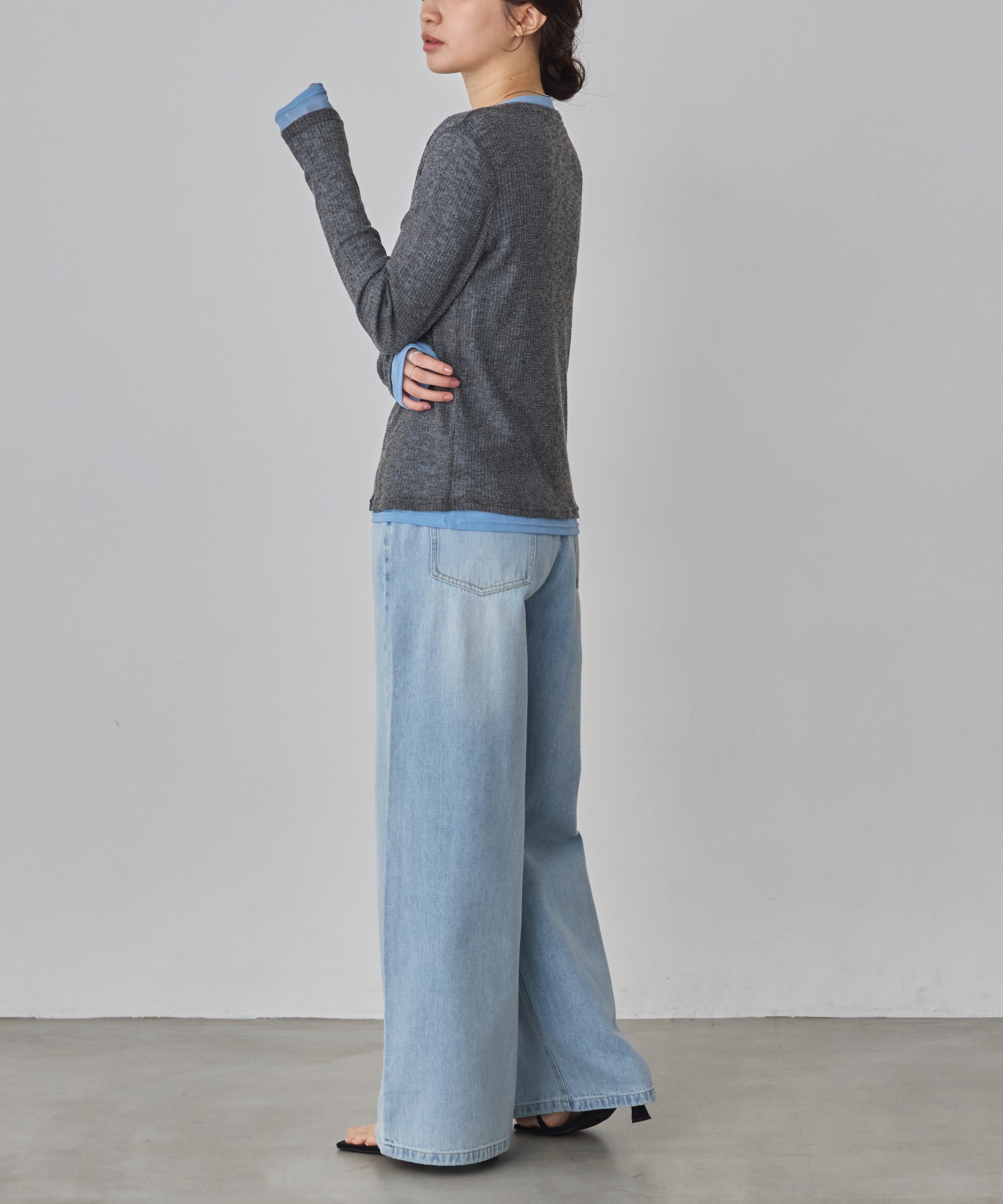HENRY NECK LAYERED SHEER TOPS