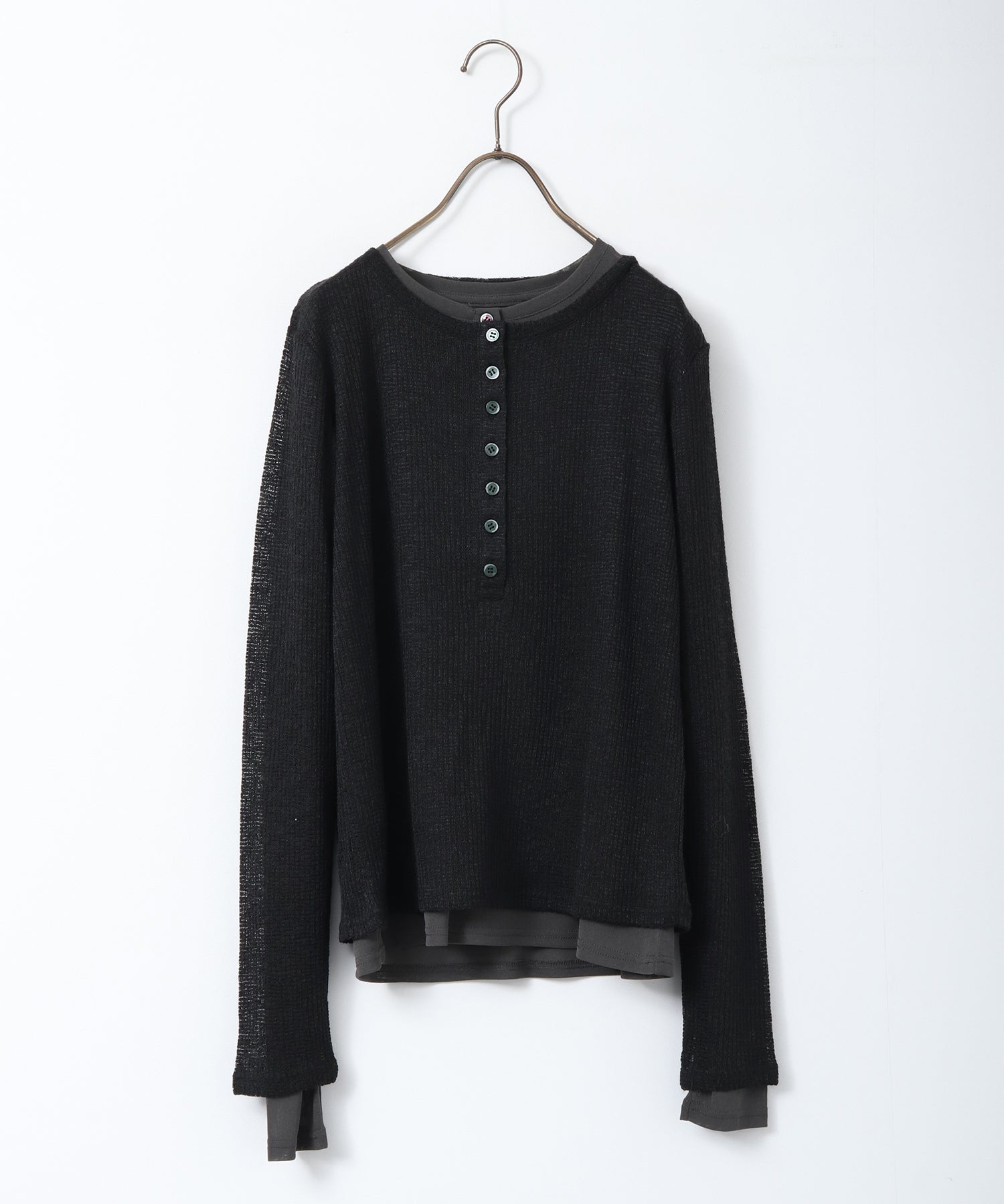 HENRY NECK LAYERED SHEER TOPS