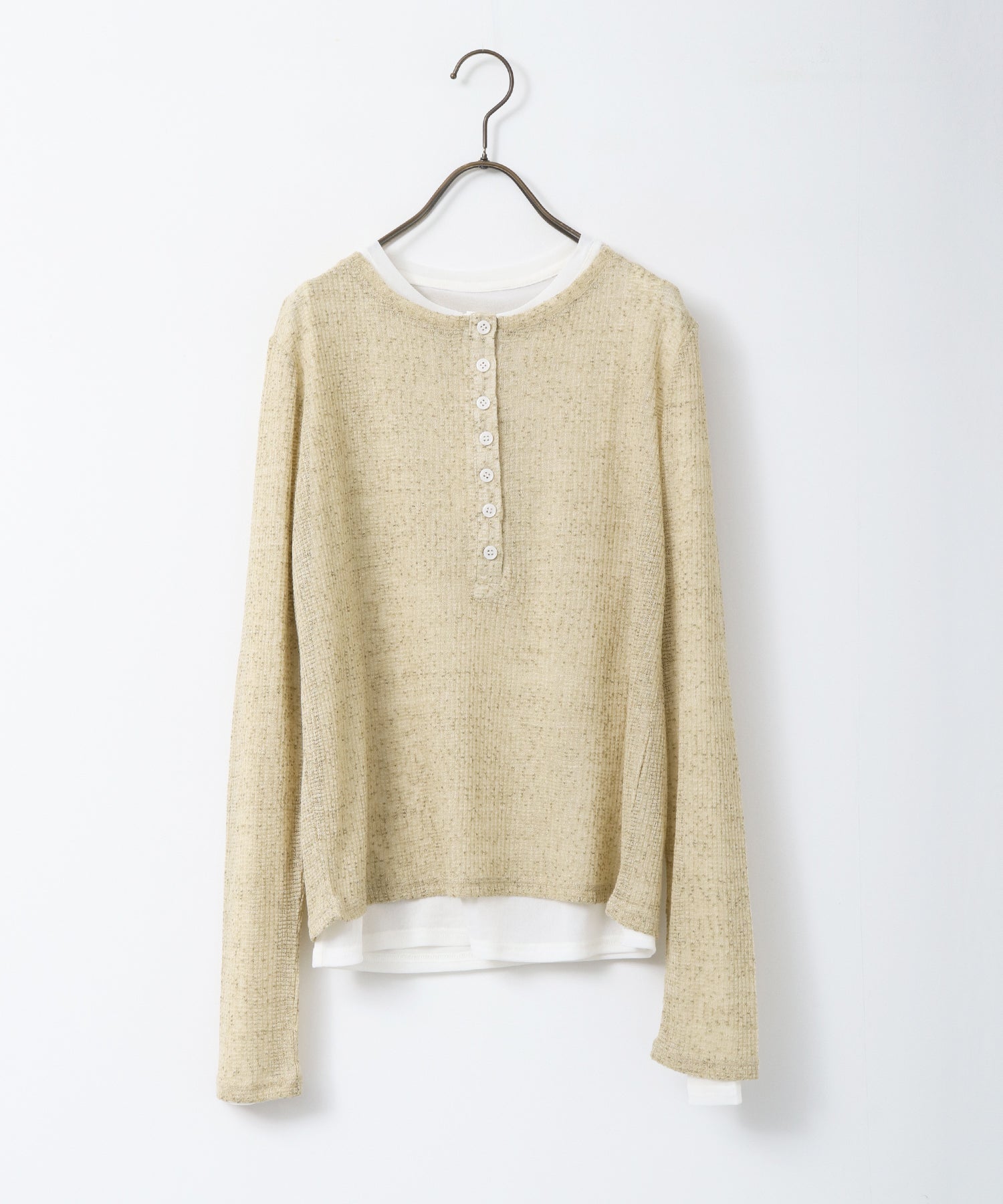 HENRY NECK LAYERED SHEER TOPS