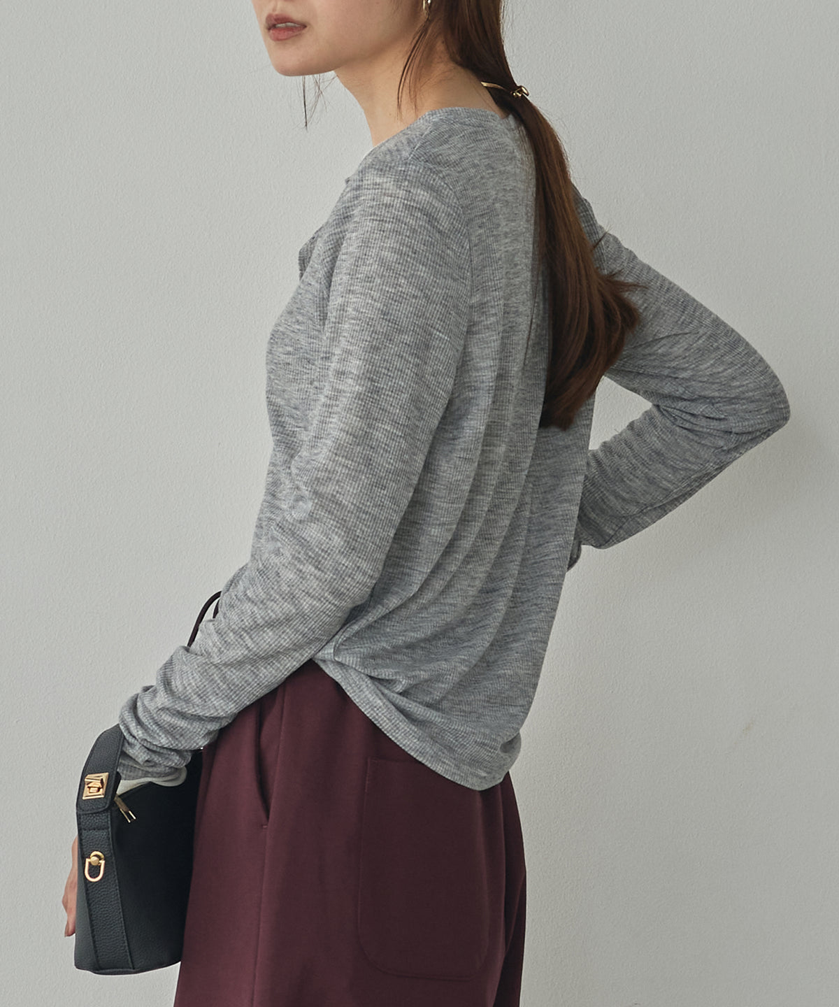 HENRY-NECK LAYERED TOPS