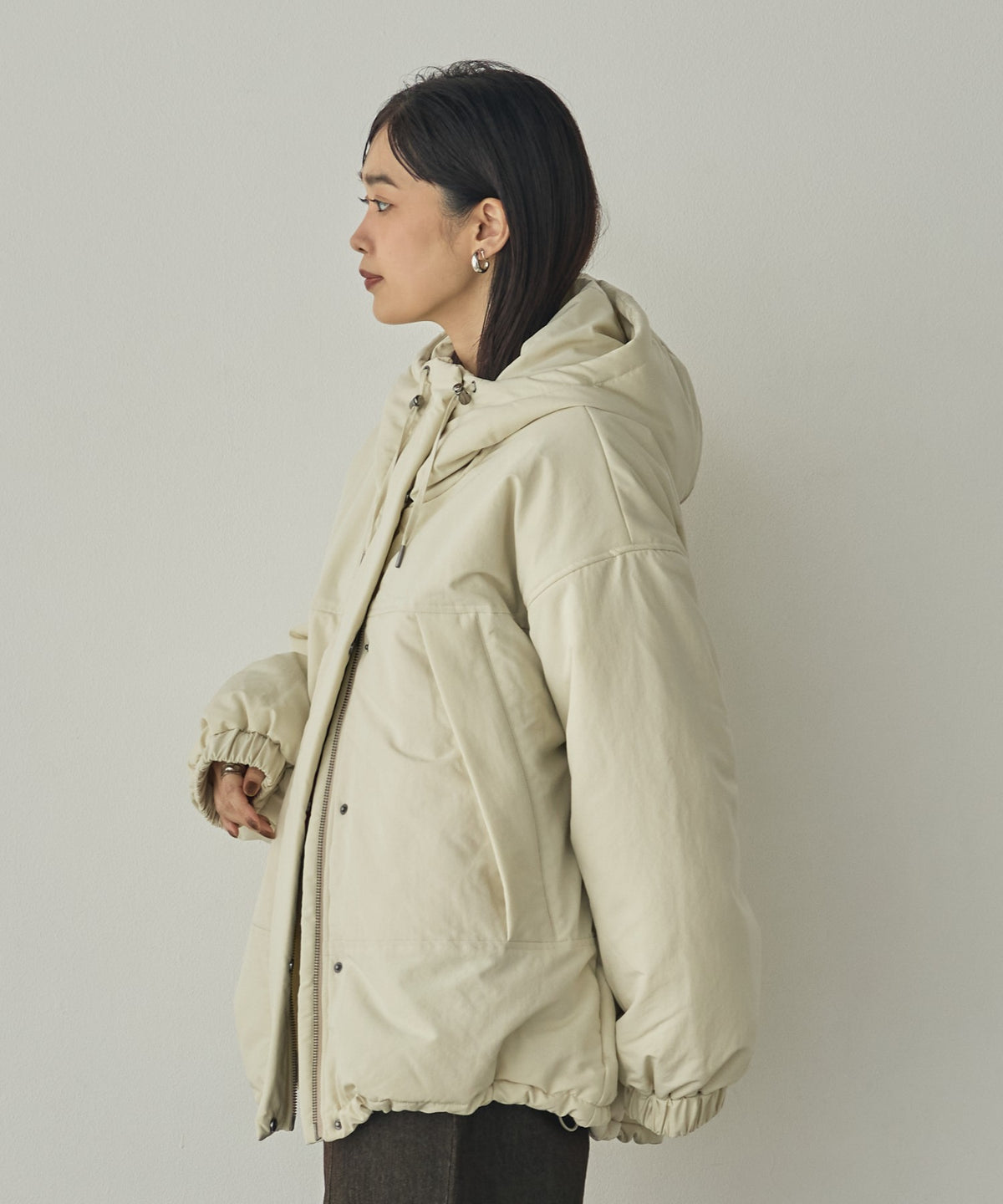 COTTON-LIKE HOODIE COAT