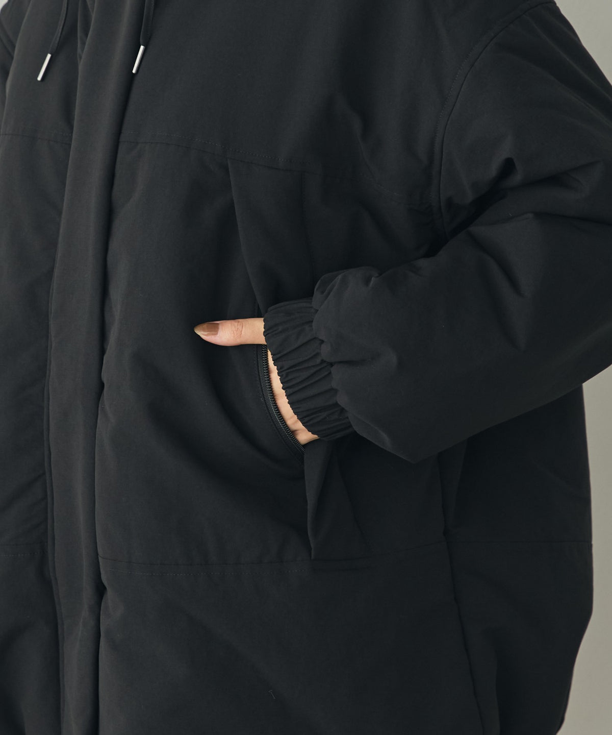 COTTON-LIKE HOODIE COAT