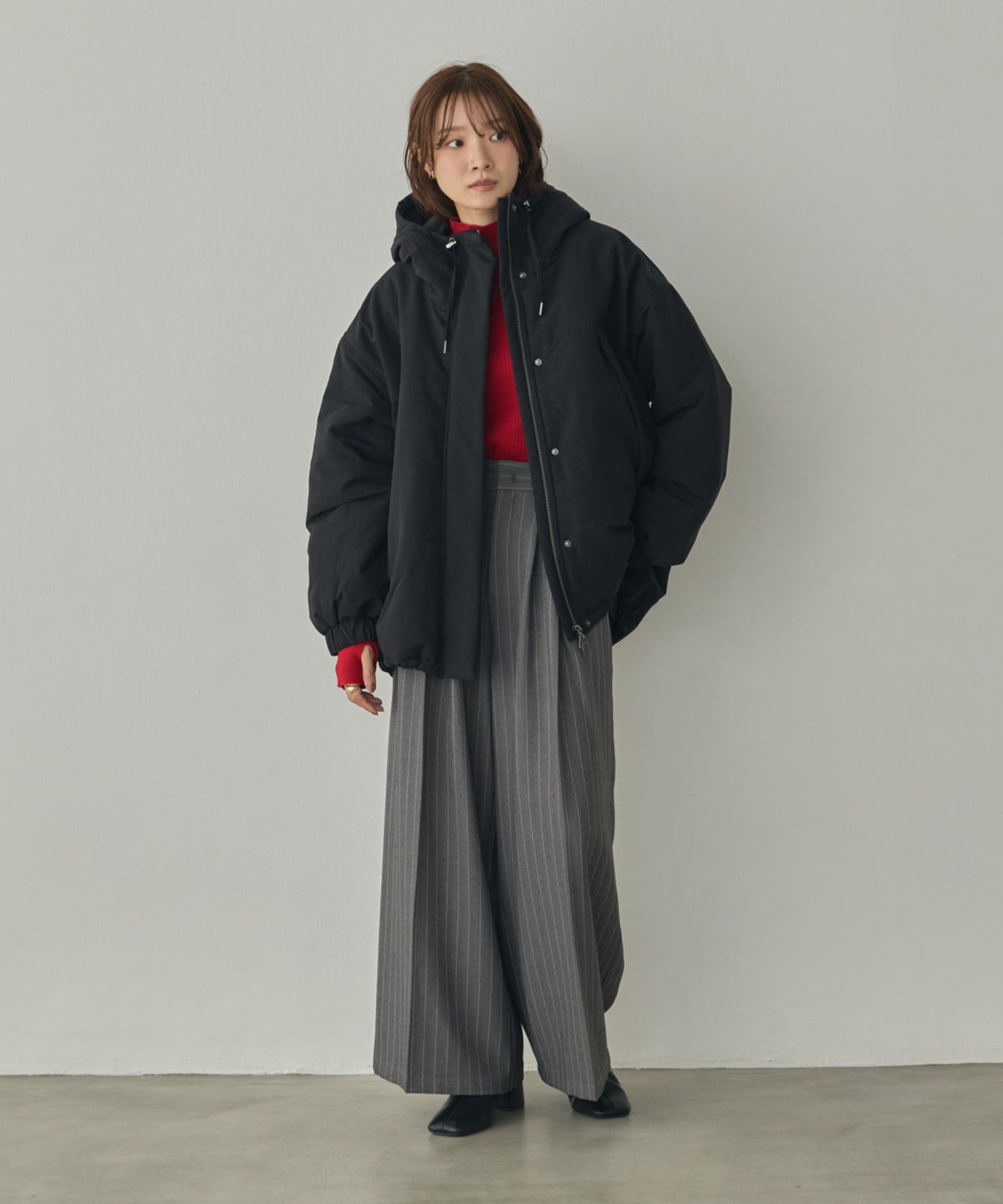COTTON-LIKE HOODIE COAT
