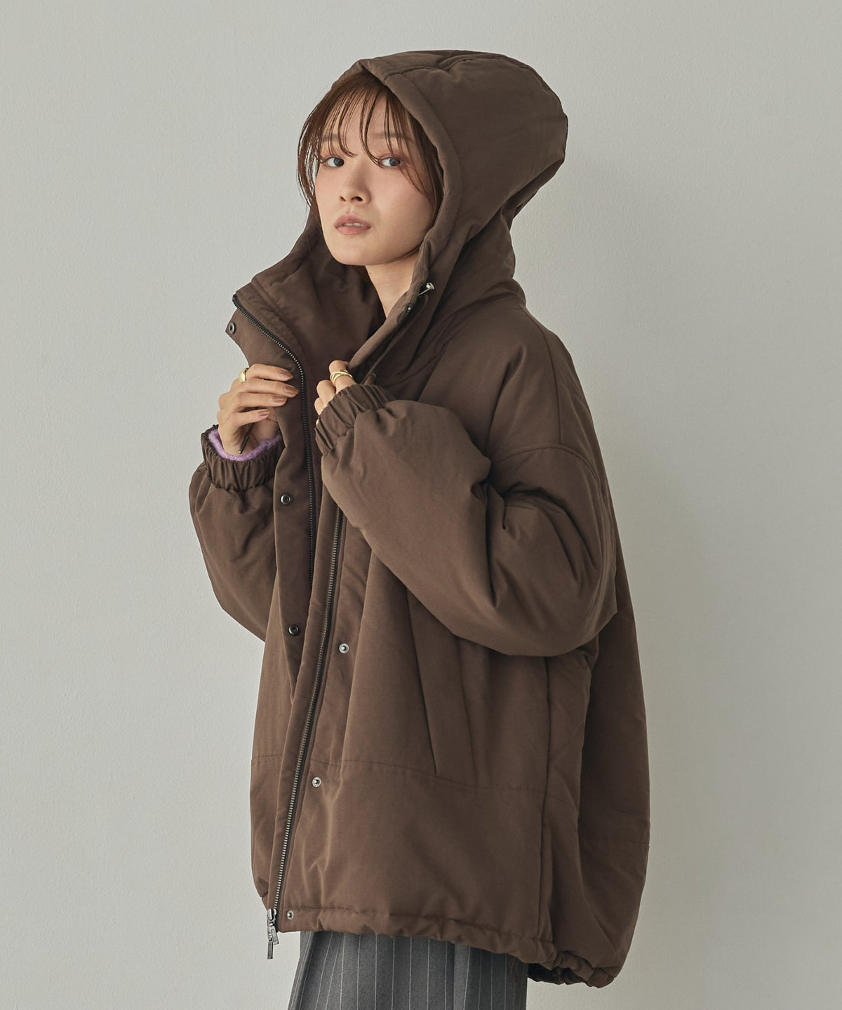 COTTON-LIKE HOODIE COAT