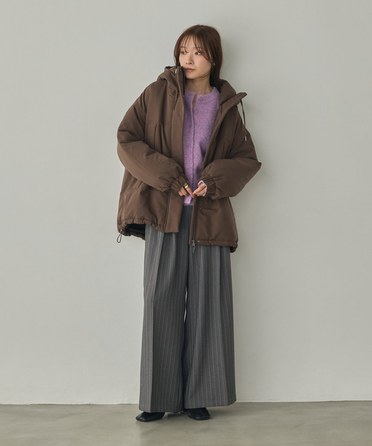 COTTON-LIKE HOODIE COAT
