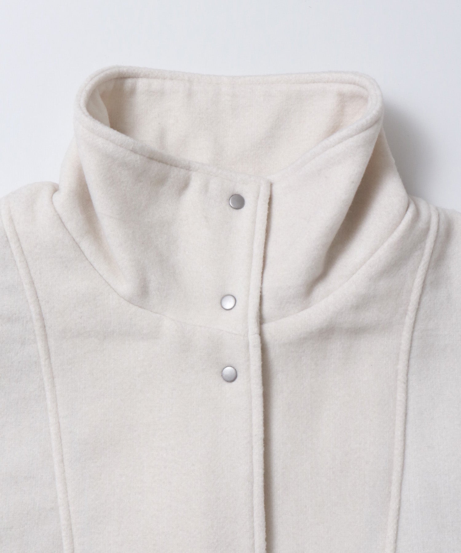 杢ヘリンボーン スタンドカラーコート