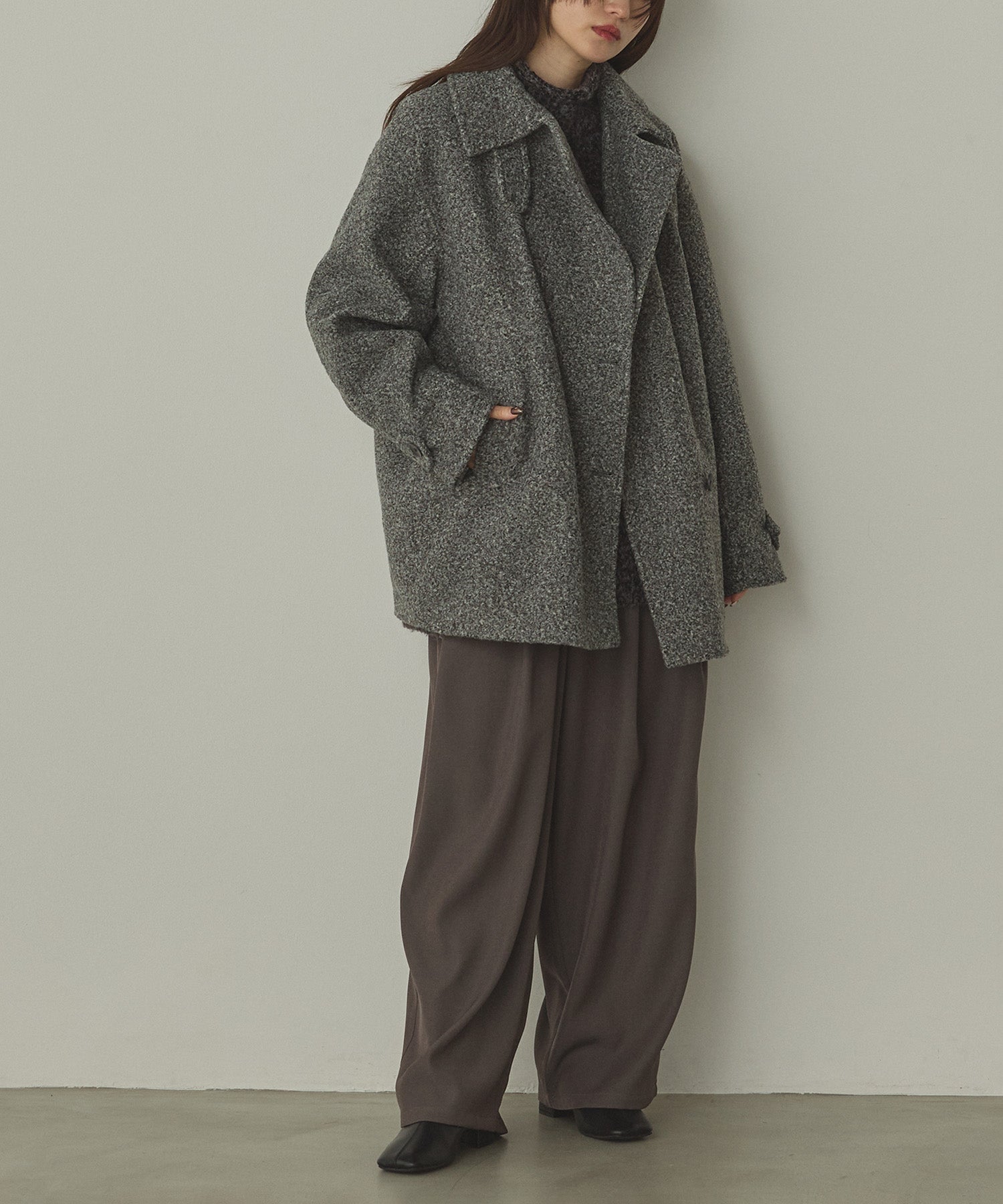 BOUCLE MEDIUM COAT