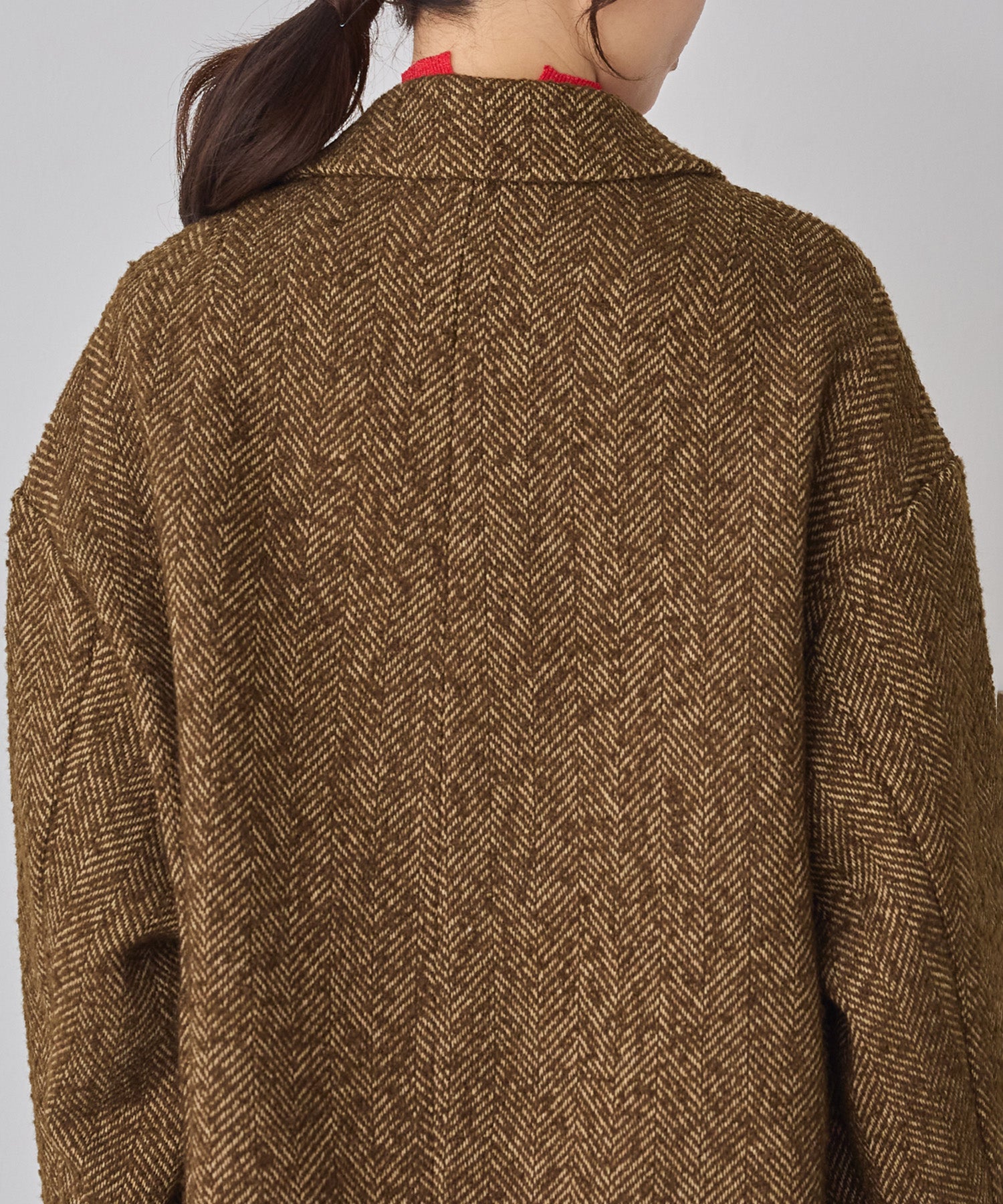 ヘリンボーン ジャケットコート