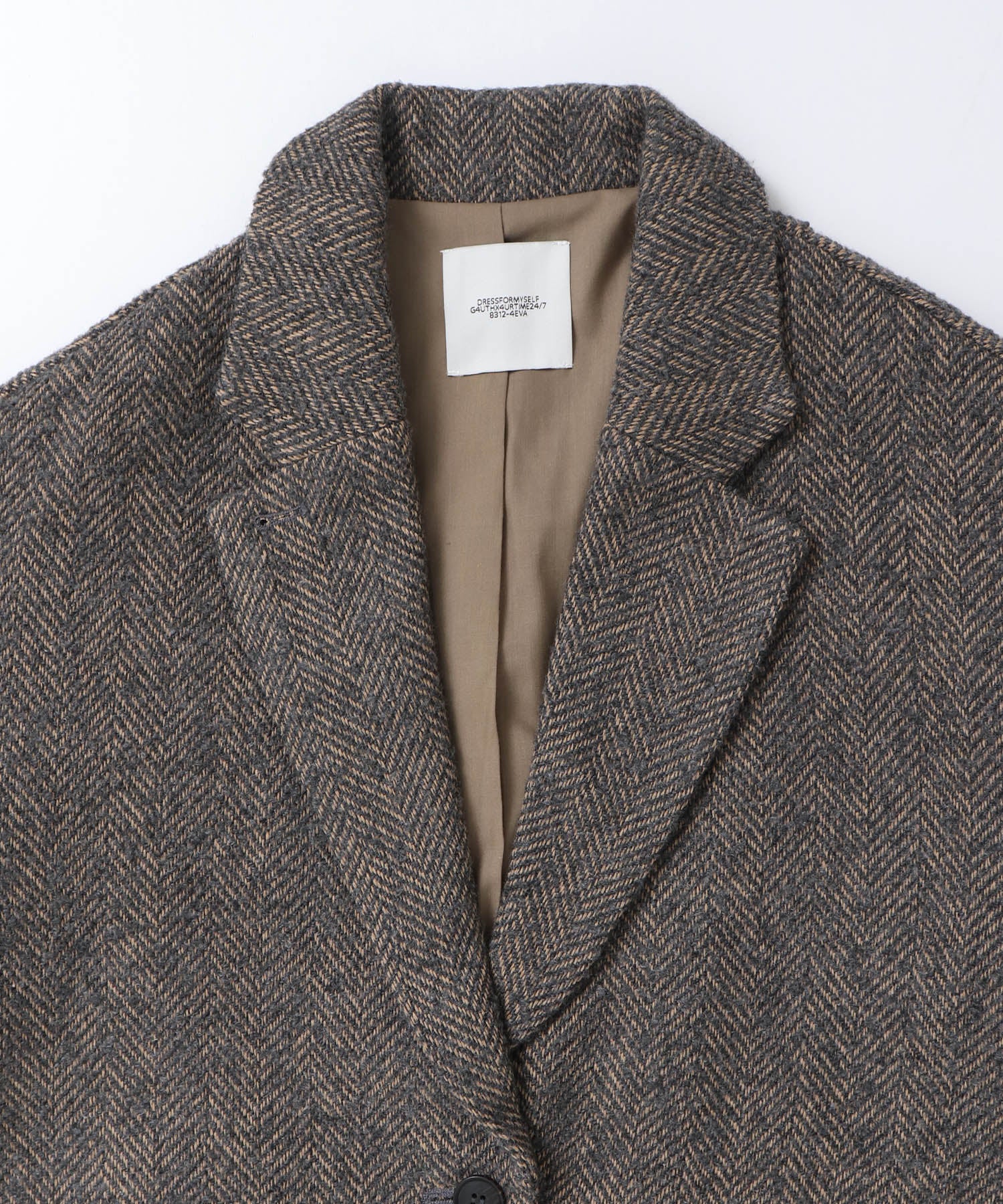ヘリンボーン ジャケットコート