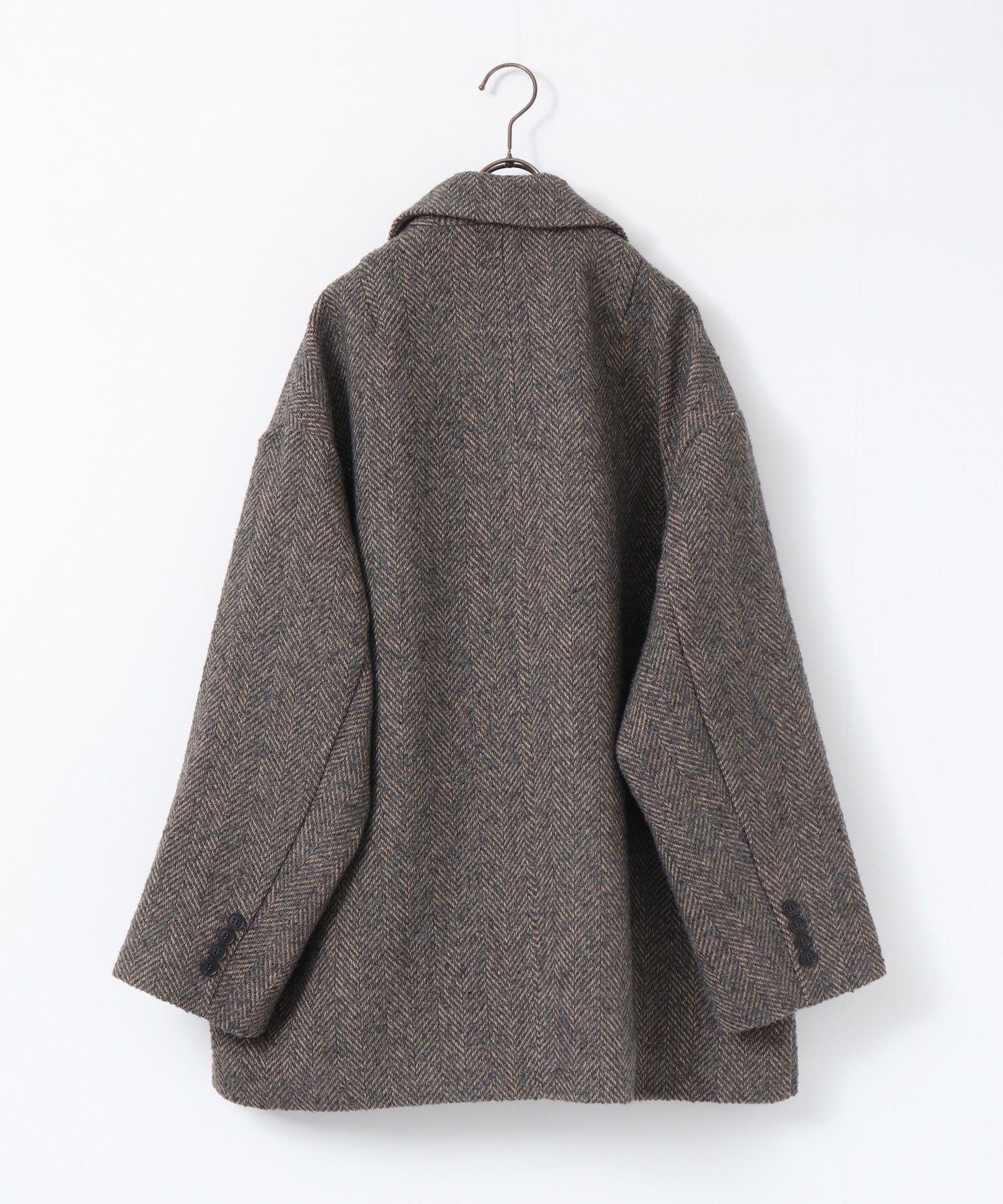 ヘリンボーン ジャケットコート