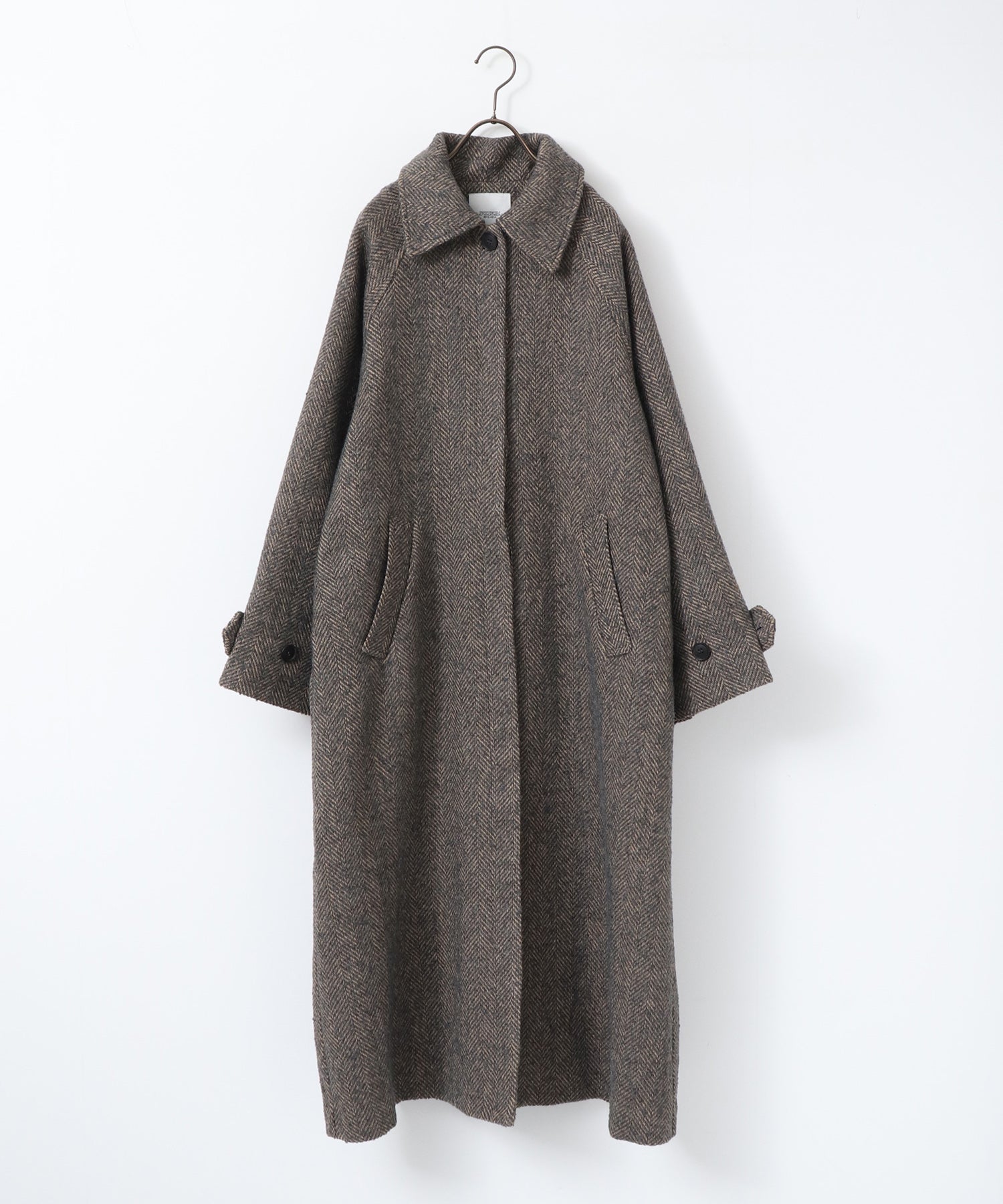ヘリンボーン ステンカラーコート