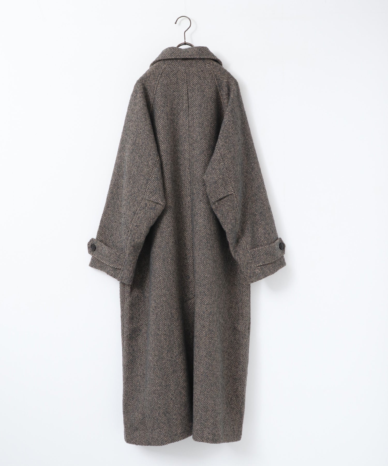 ヘリンボーン ステンカラーコート