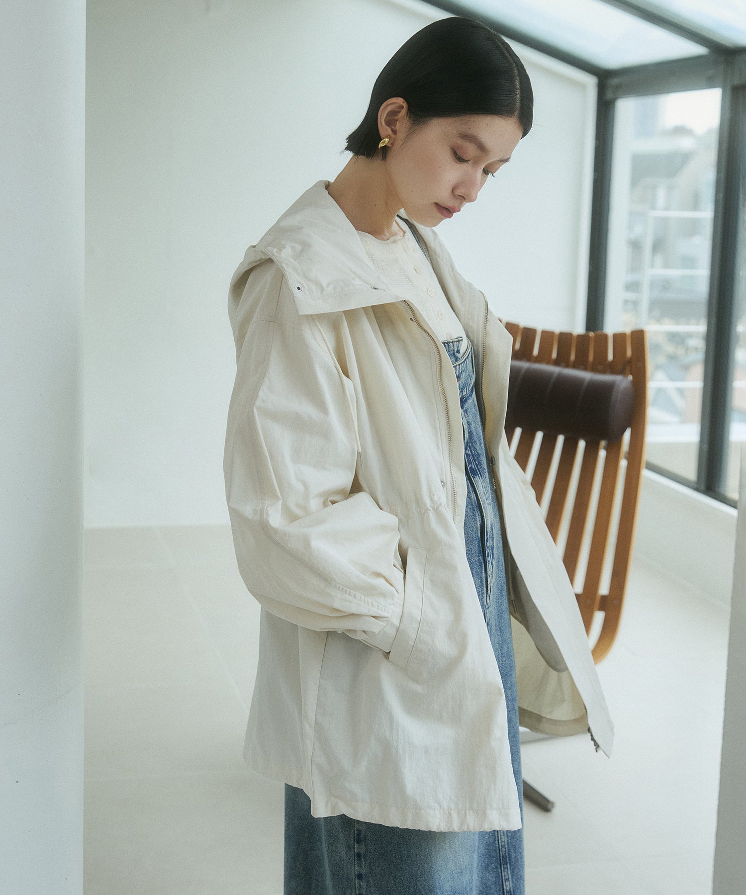 ナイロン マウンテンパーカー