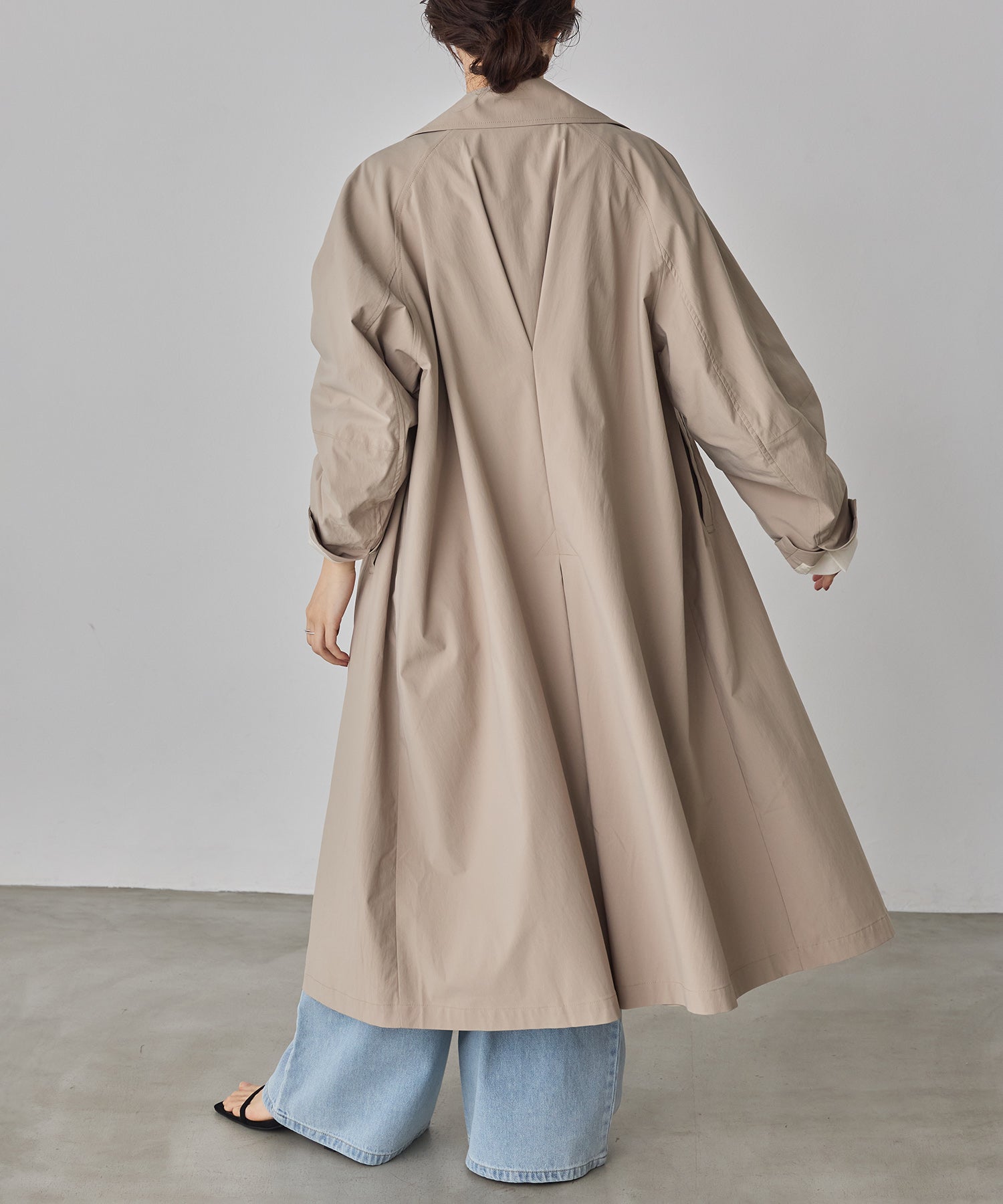 ストレッチポリエステル トレンチコート