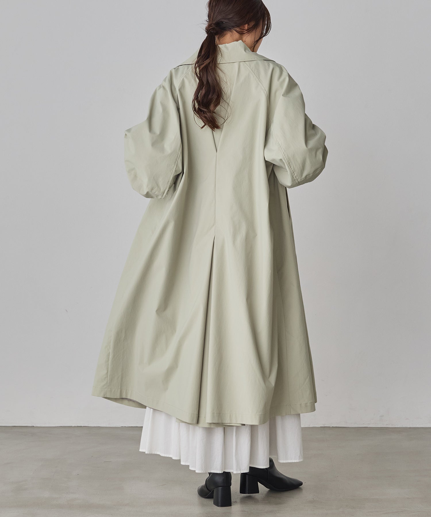 ストレッチポリエステル トレンチコート
