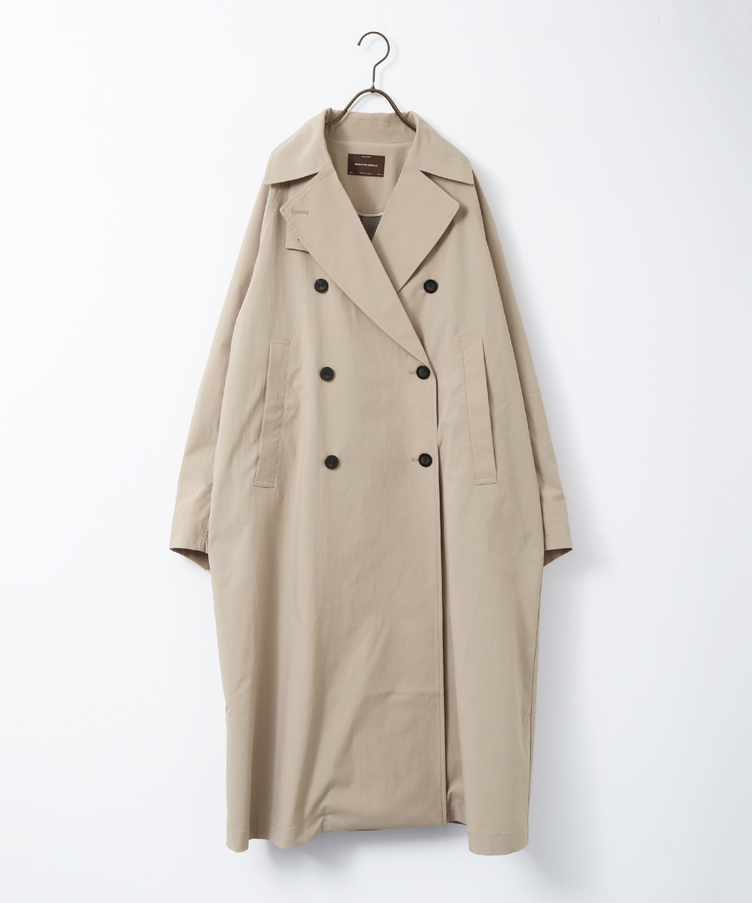 ストレッチポリエステル トレンチコート