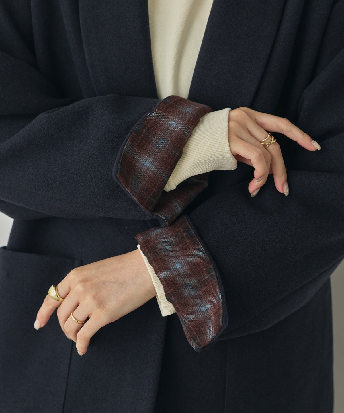WOOL-LIKE SHAWL-COLLAR COAT
