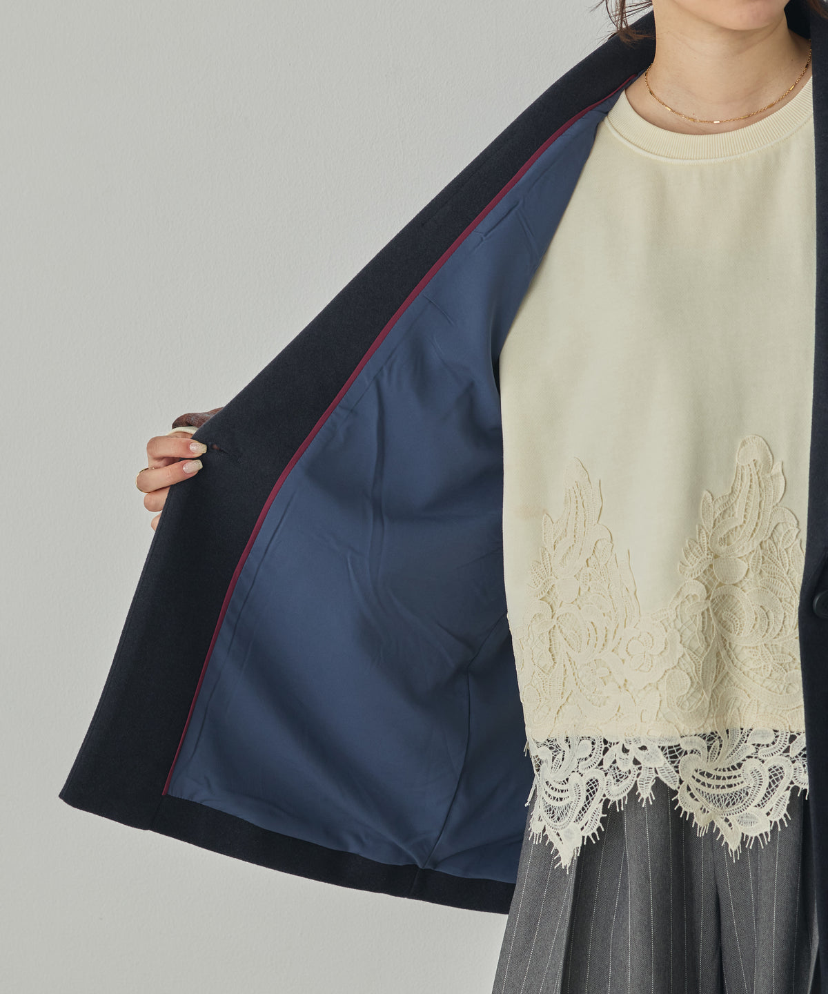 WOOL-LIKE SHAWL-COLLAR COAT