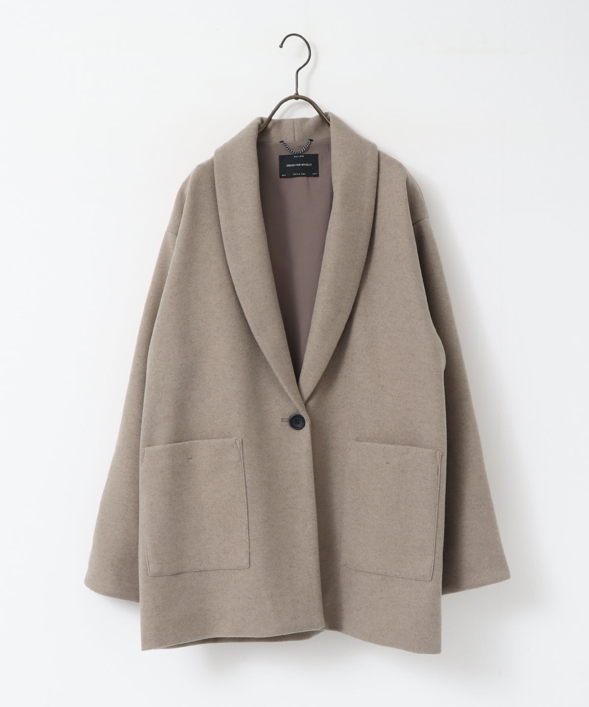 WOOL-LIKE SHAWL-COLLAR COAT
