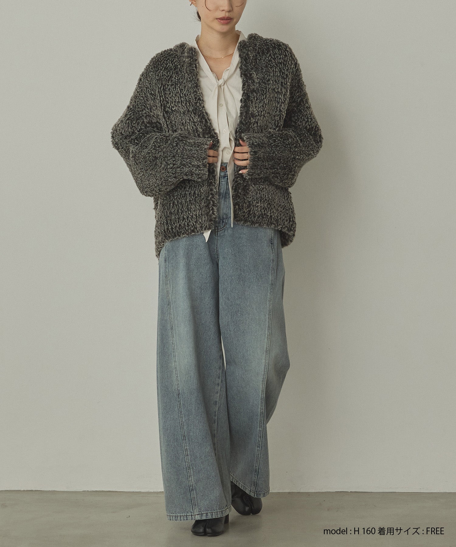 ファー ニットコート