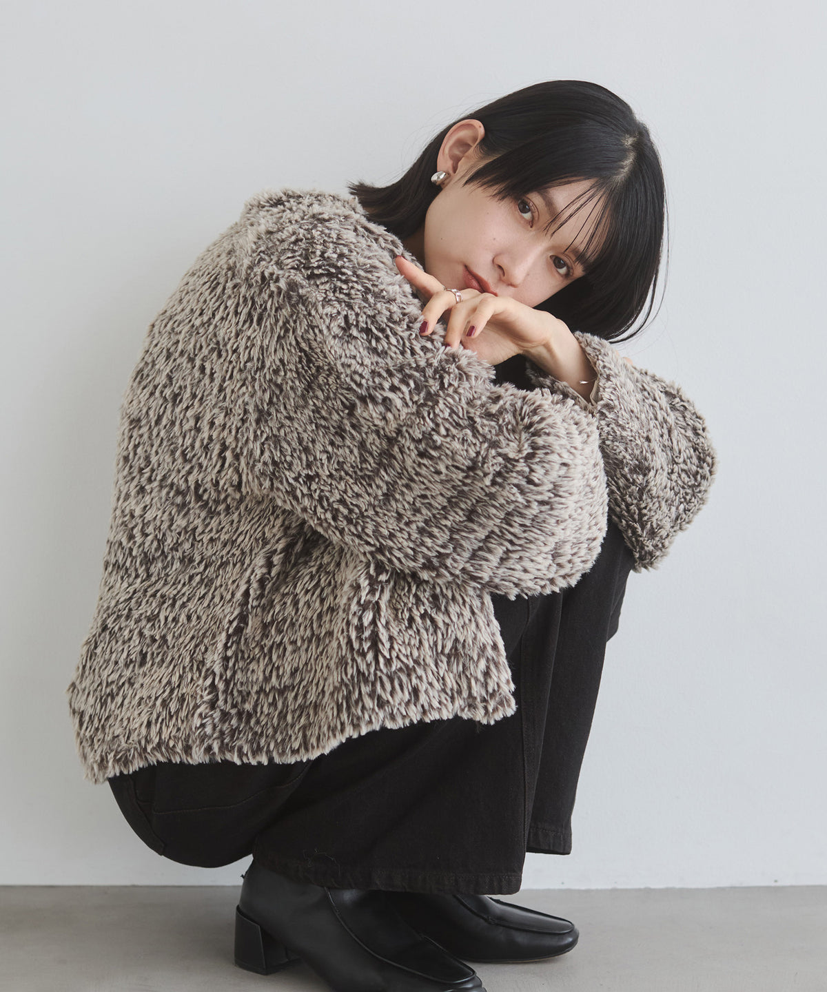 FUR KNIT COAT