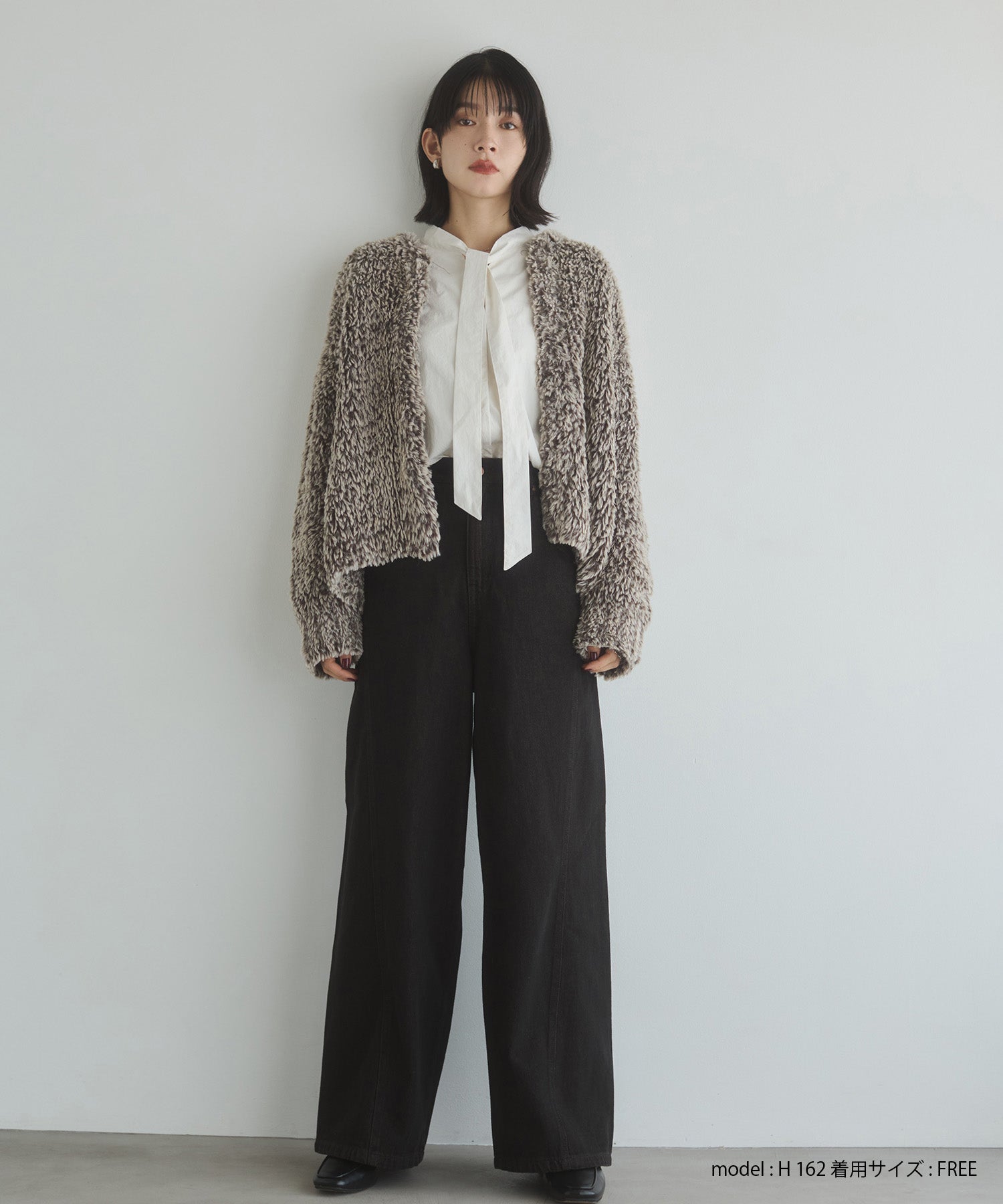 ファー ニットコート