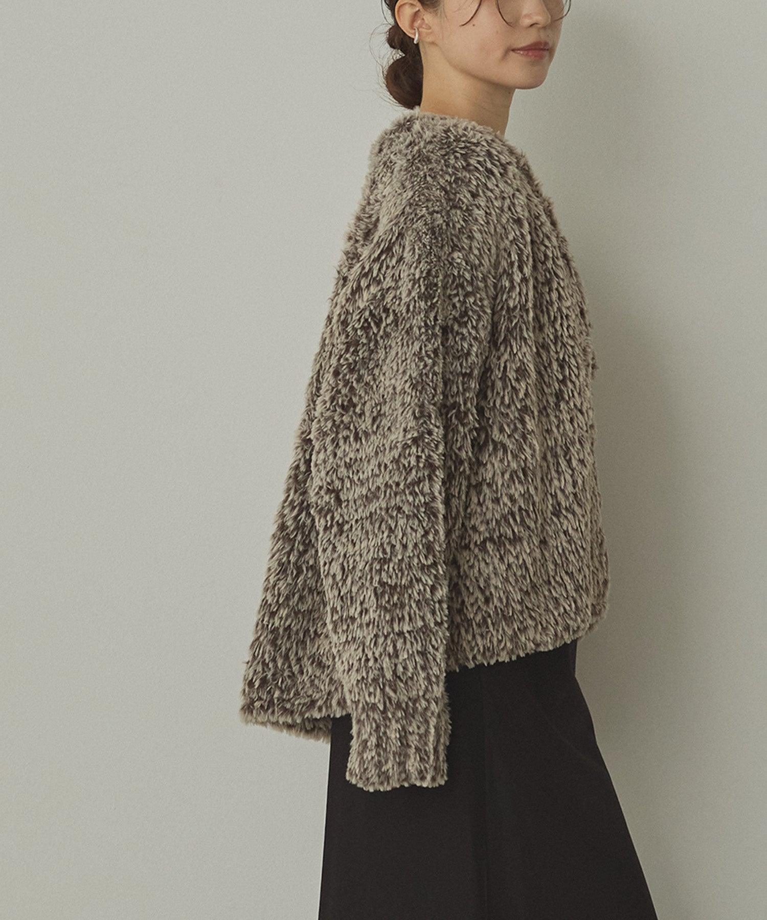 ファー ニットコート