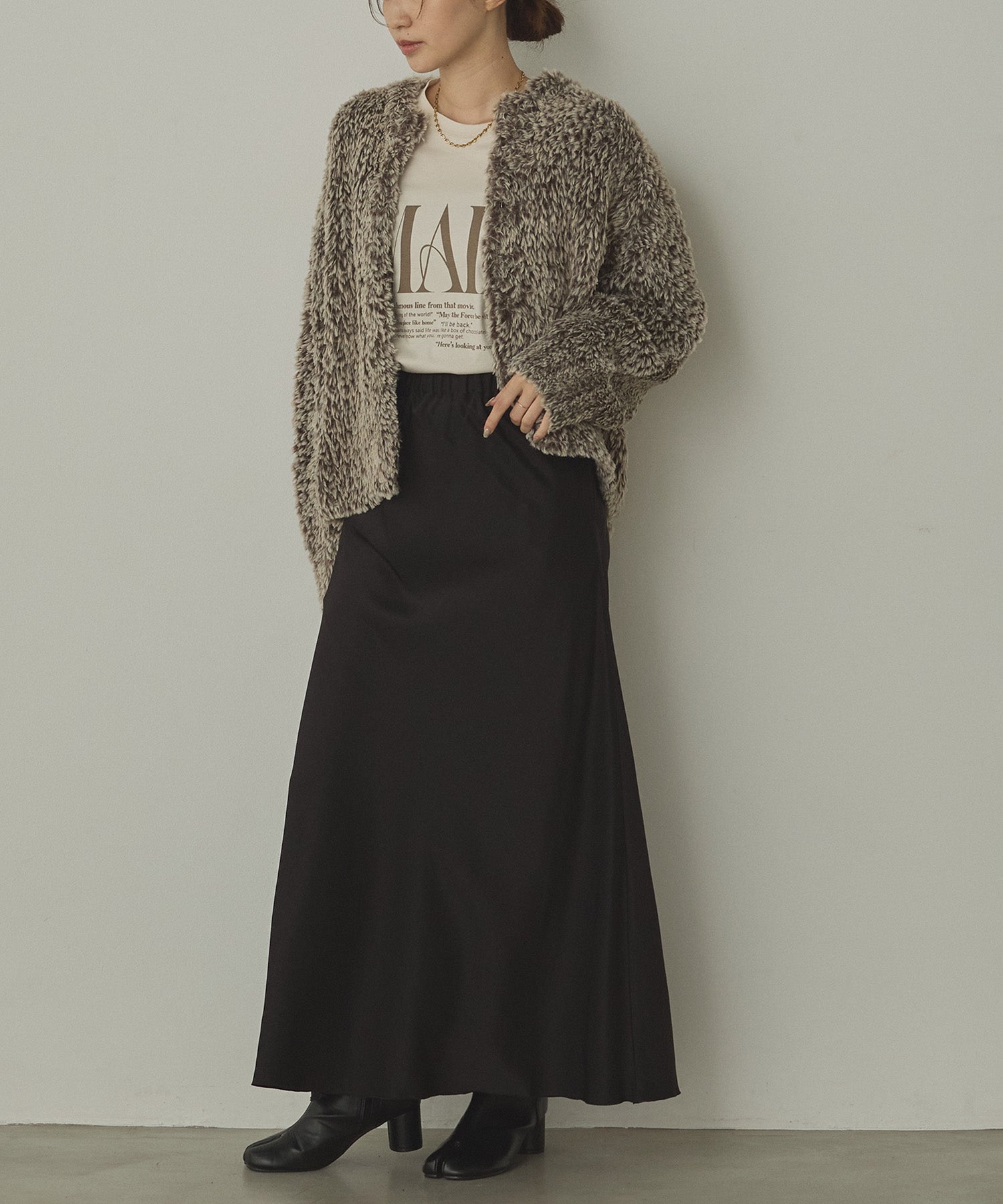 ファー ニットコート