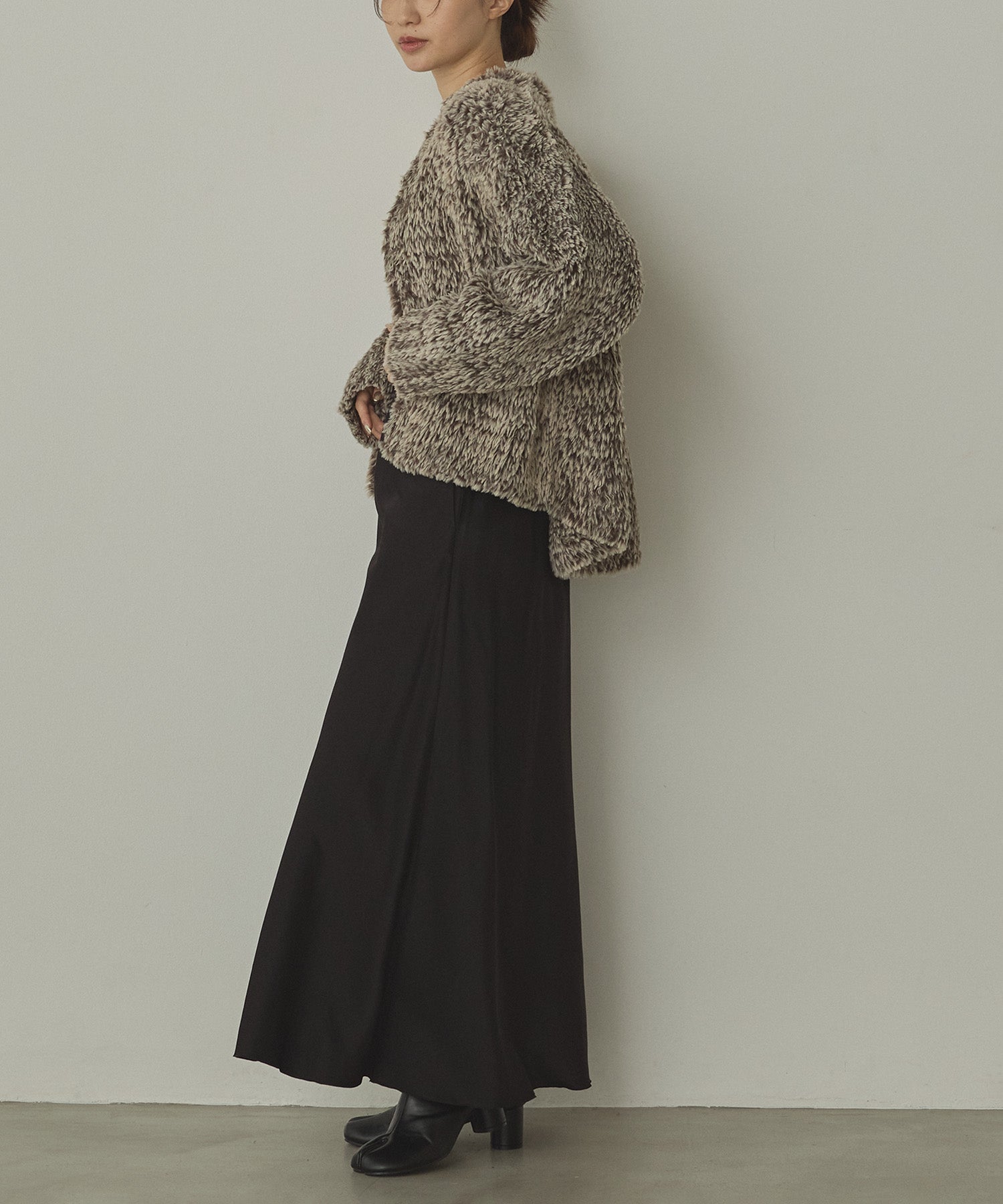 ファー ニットコート