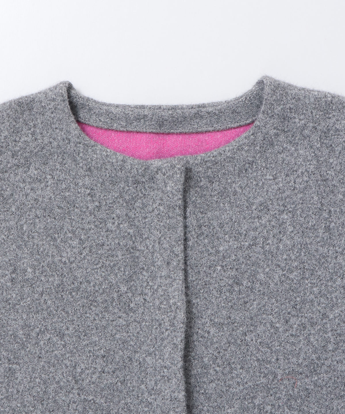 CASHMERE-TOUCH COLLARLESS KNIT COAT