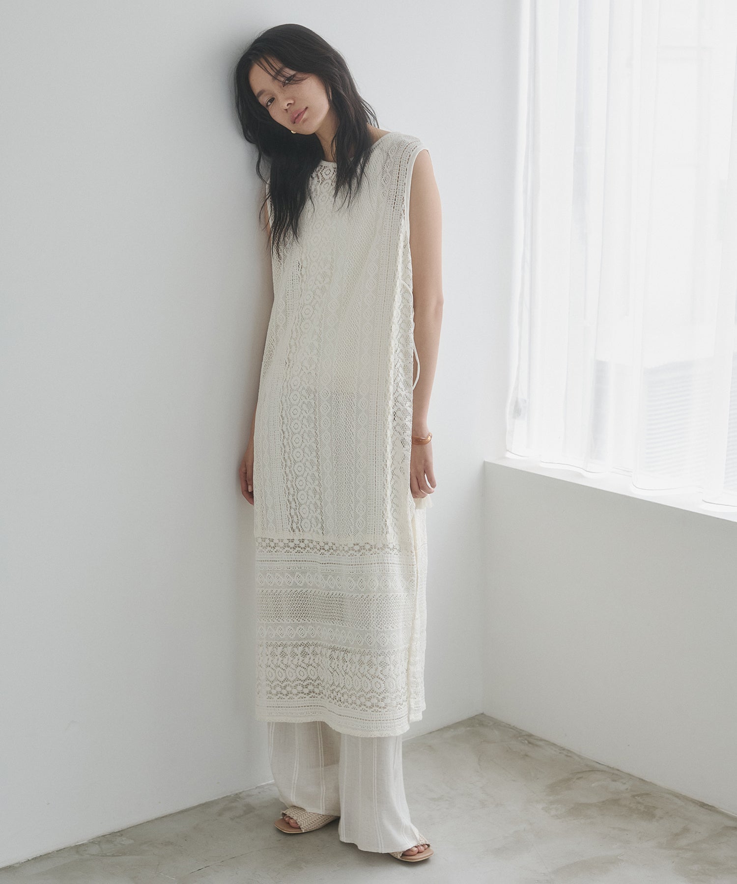 LACE LONG GILET