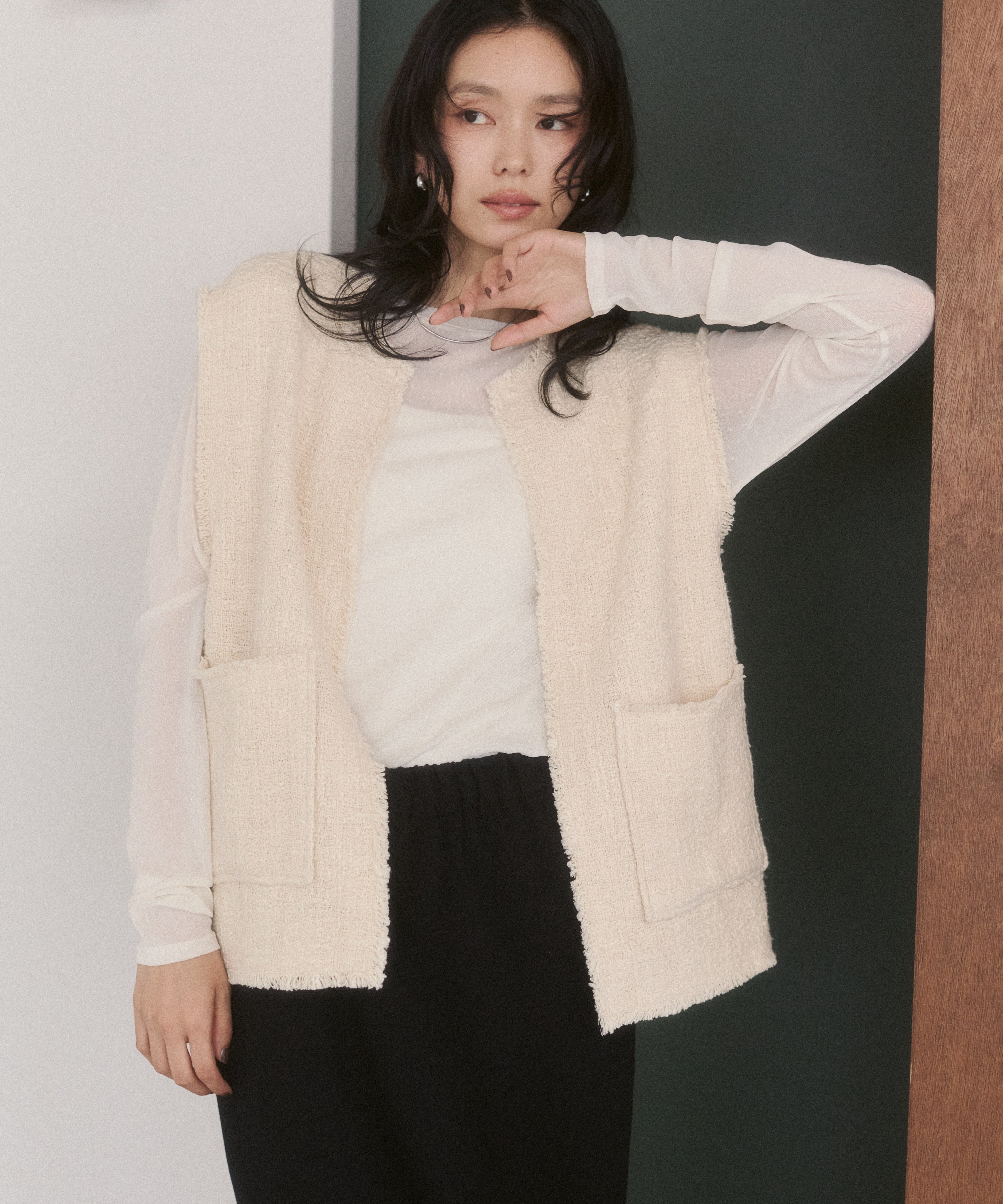 HEAVY SLUB TWEED VEST