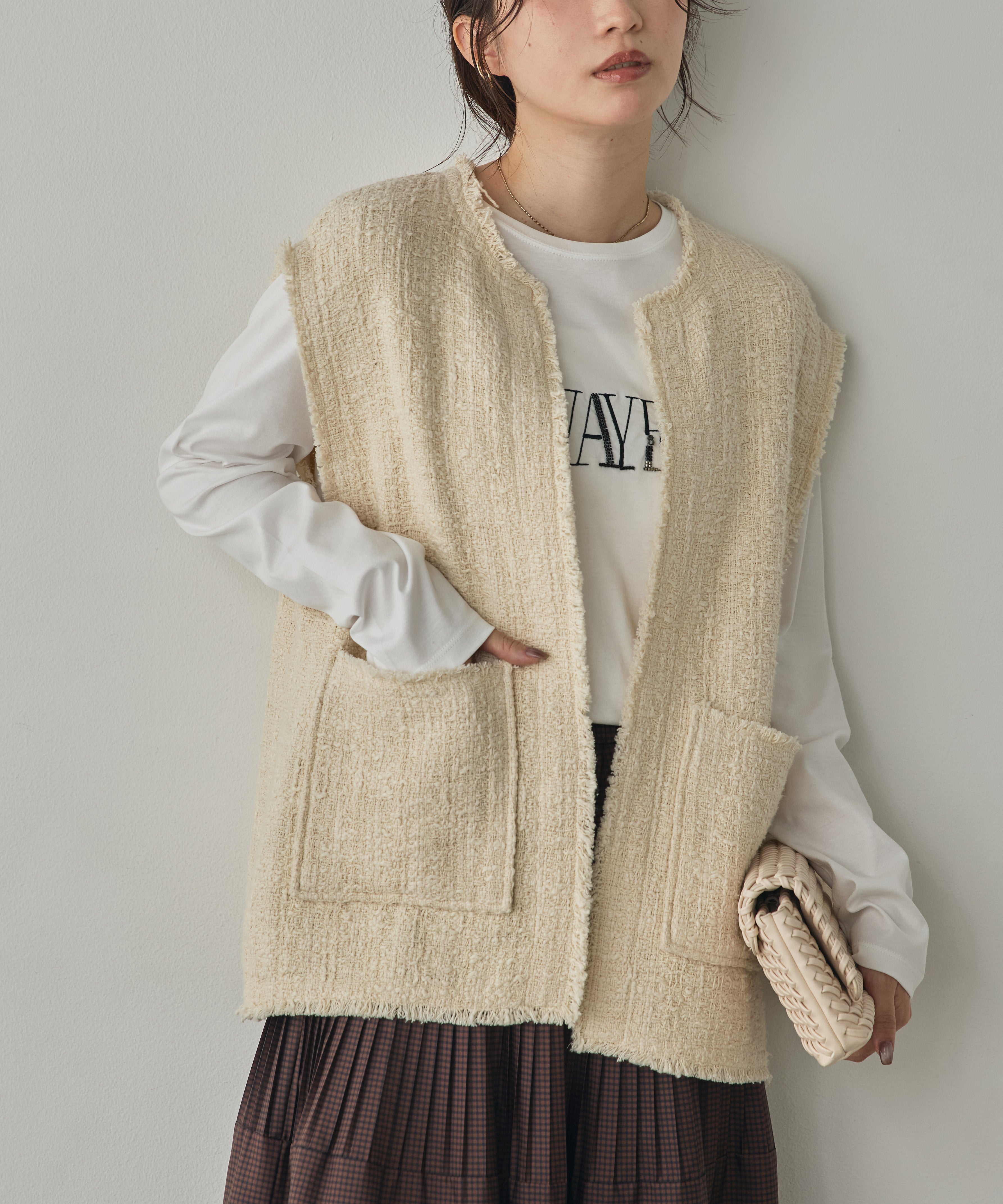 HEAVY SLUB TWEED VEST