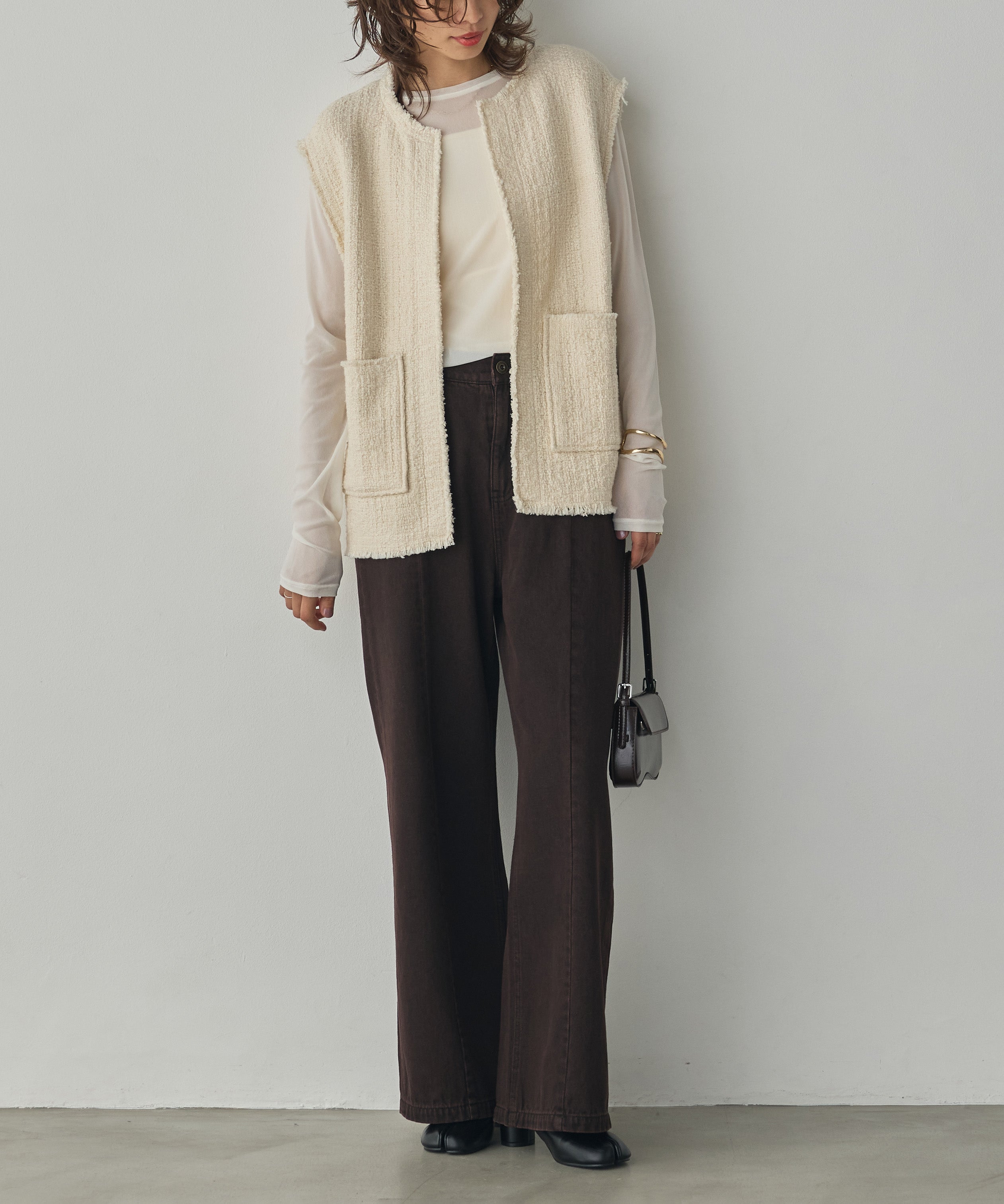 HEAVY SLUB TWEED VEST