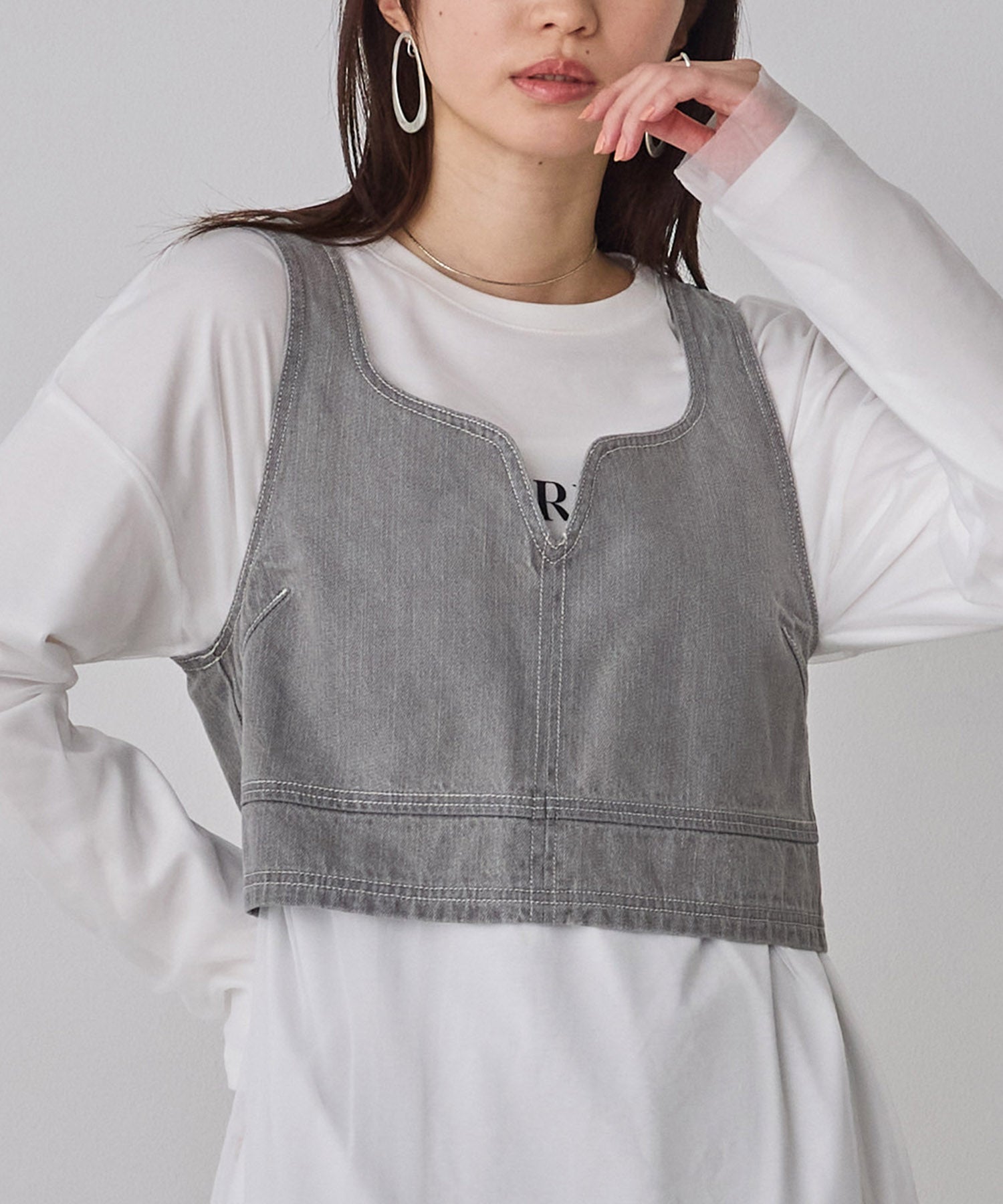 【WEB限定/別注】スラブデニム ビスチェ