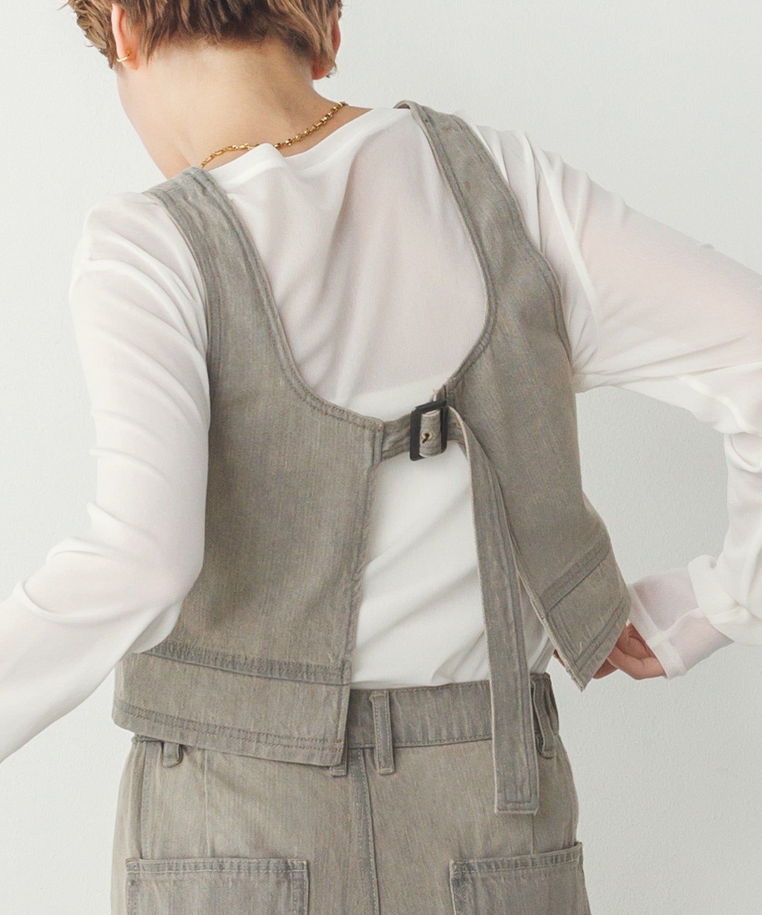 スラブデニム ビスチェ