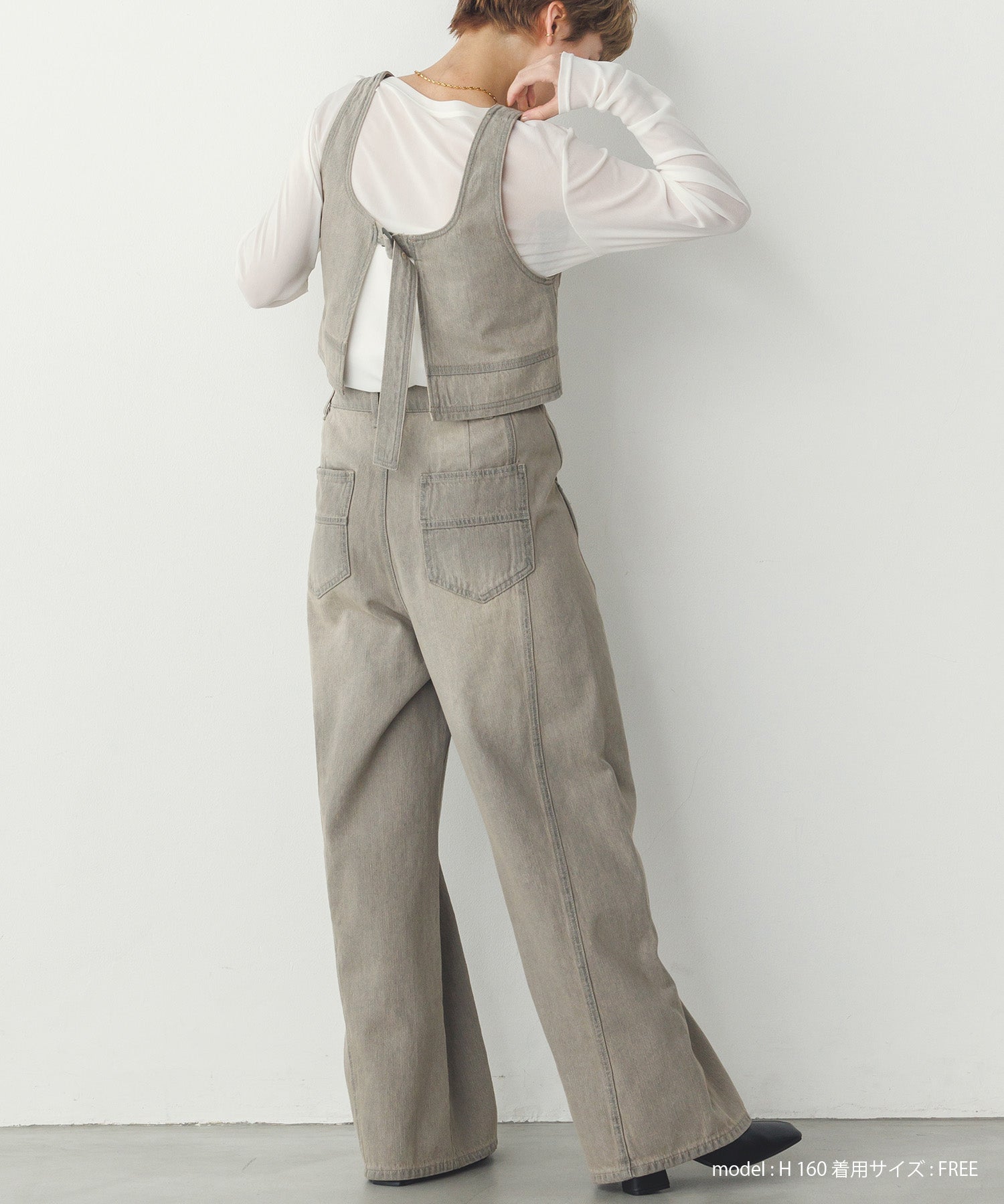 スラブデニム ビスチェ