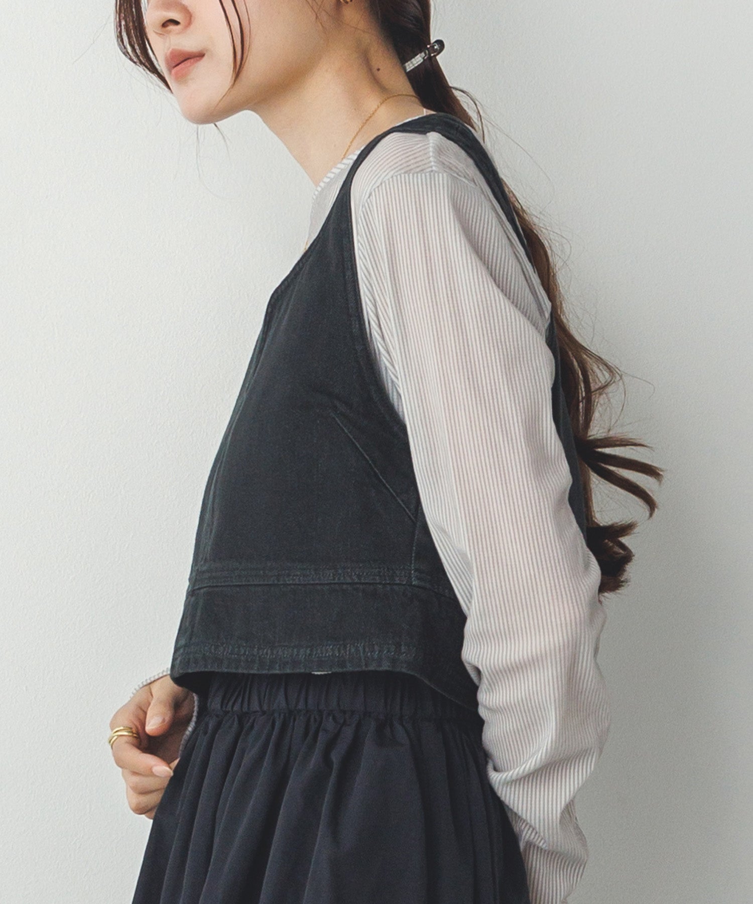 スラブデニム ビスチェ