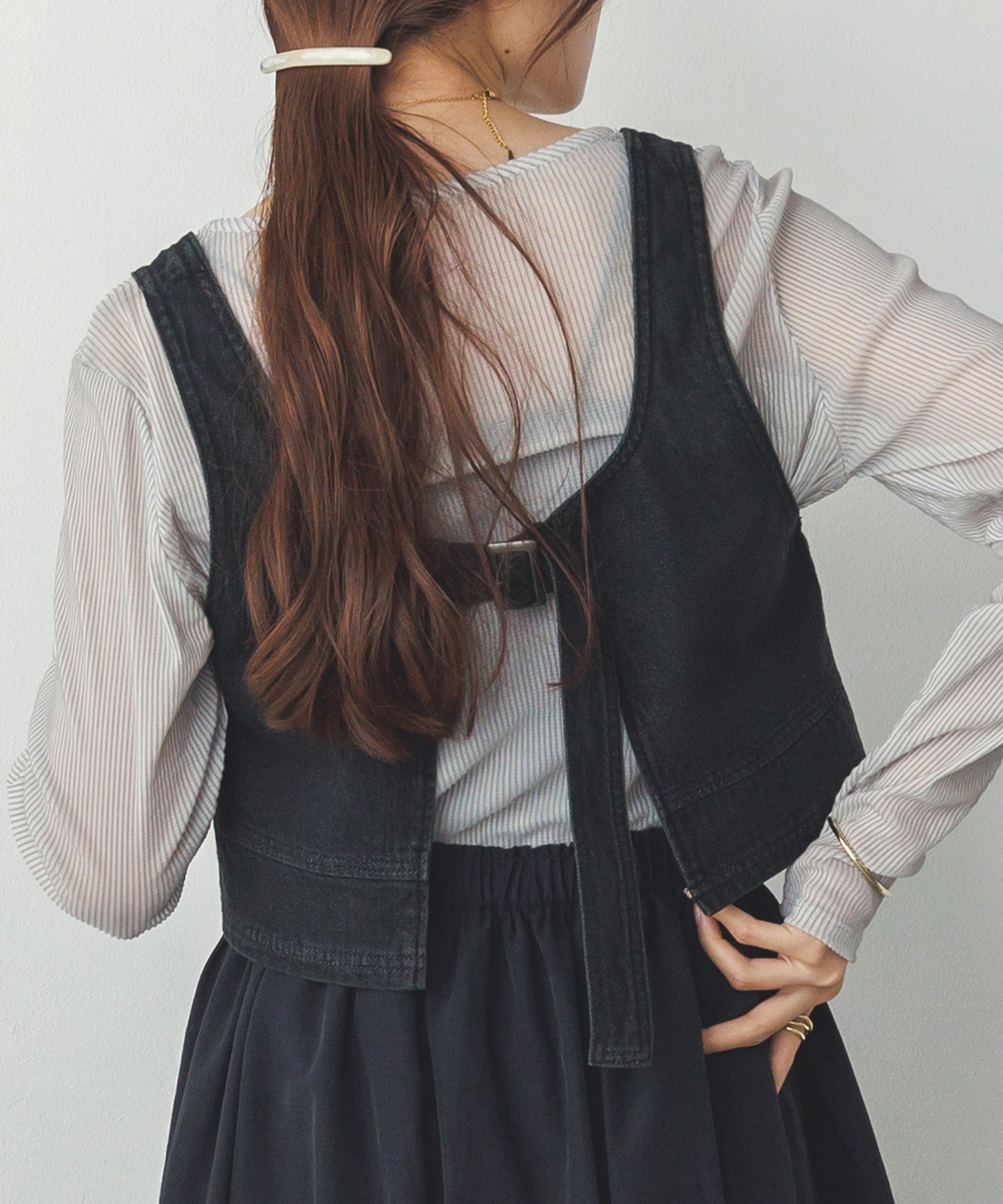 スラブデニム ビスチェ