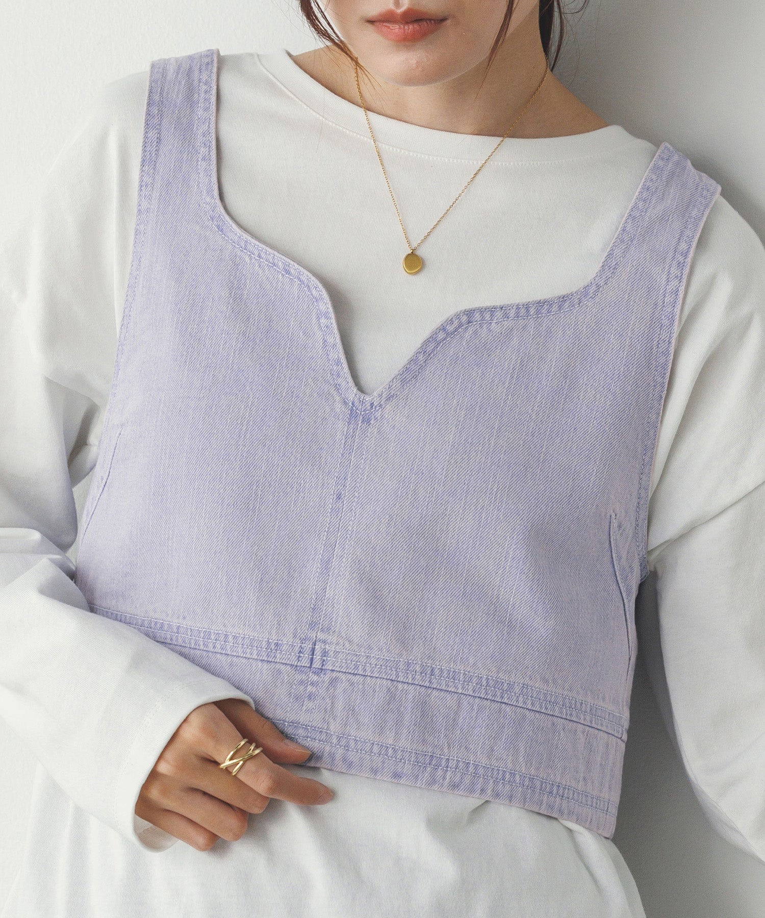 スラブデニム ビスチェ