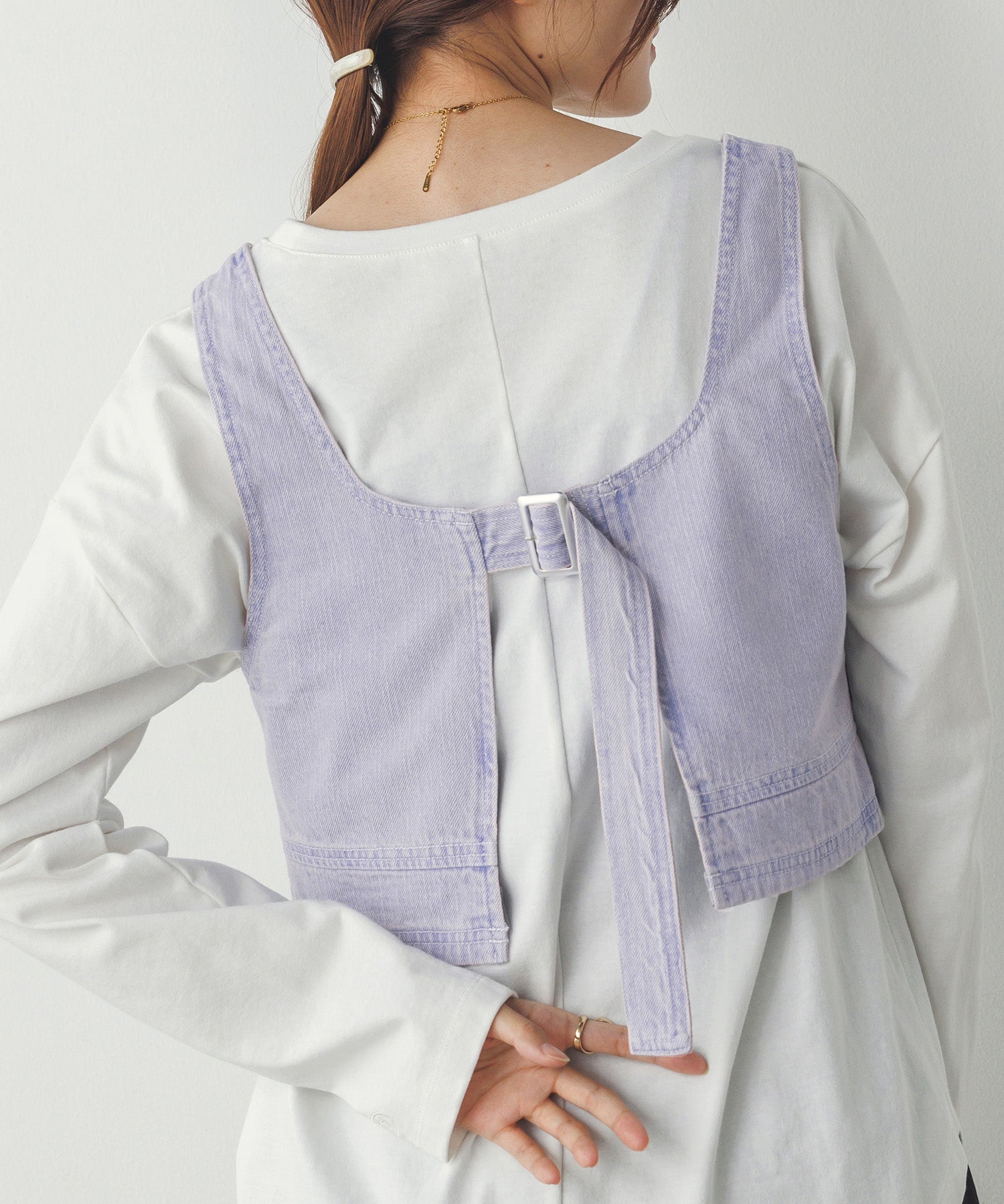 スラブデニム ビスチェ